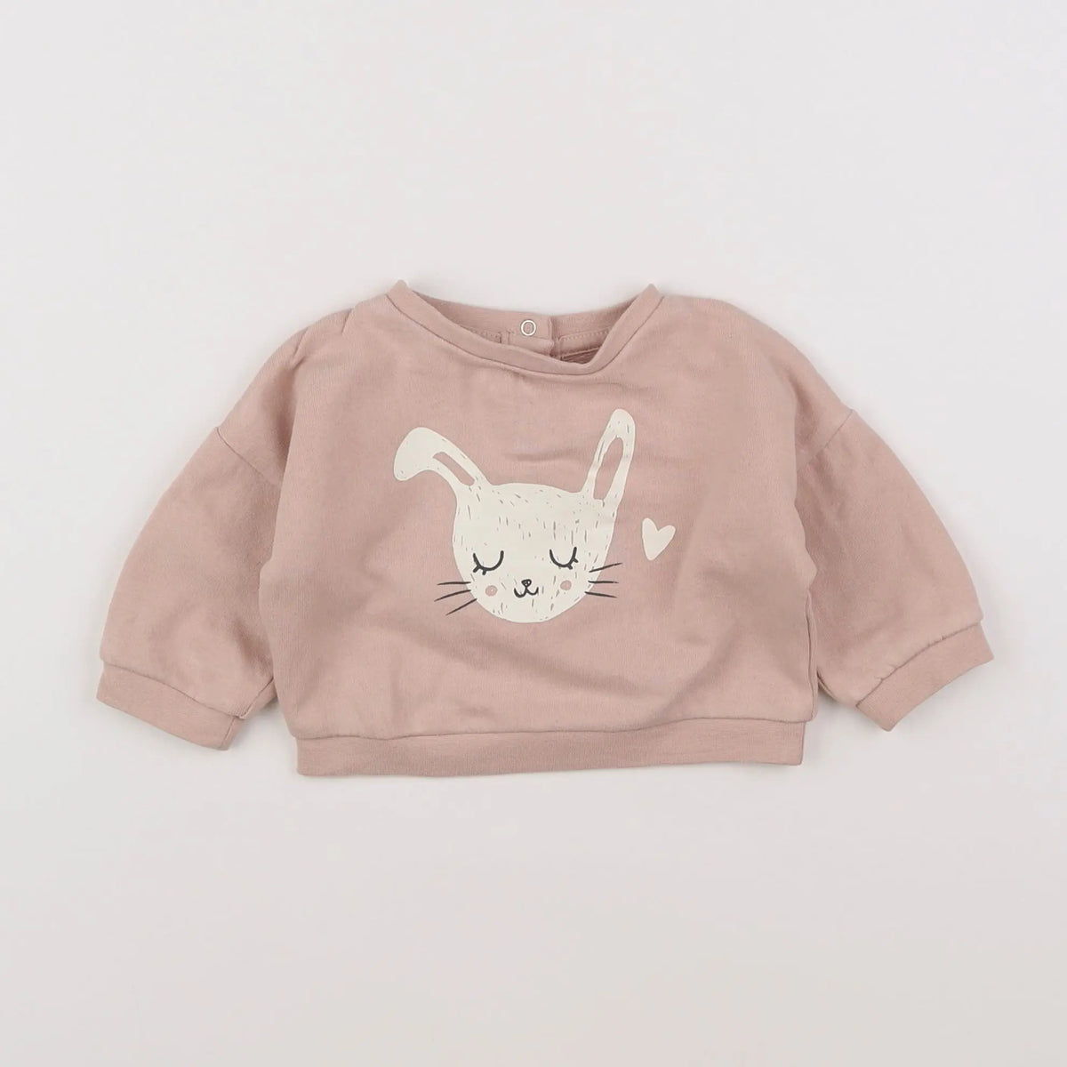 Vertbaudet - sweat rose - 6 mois