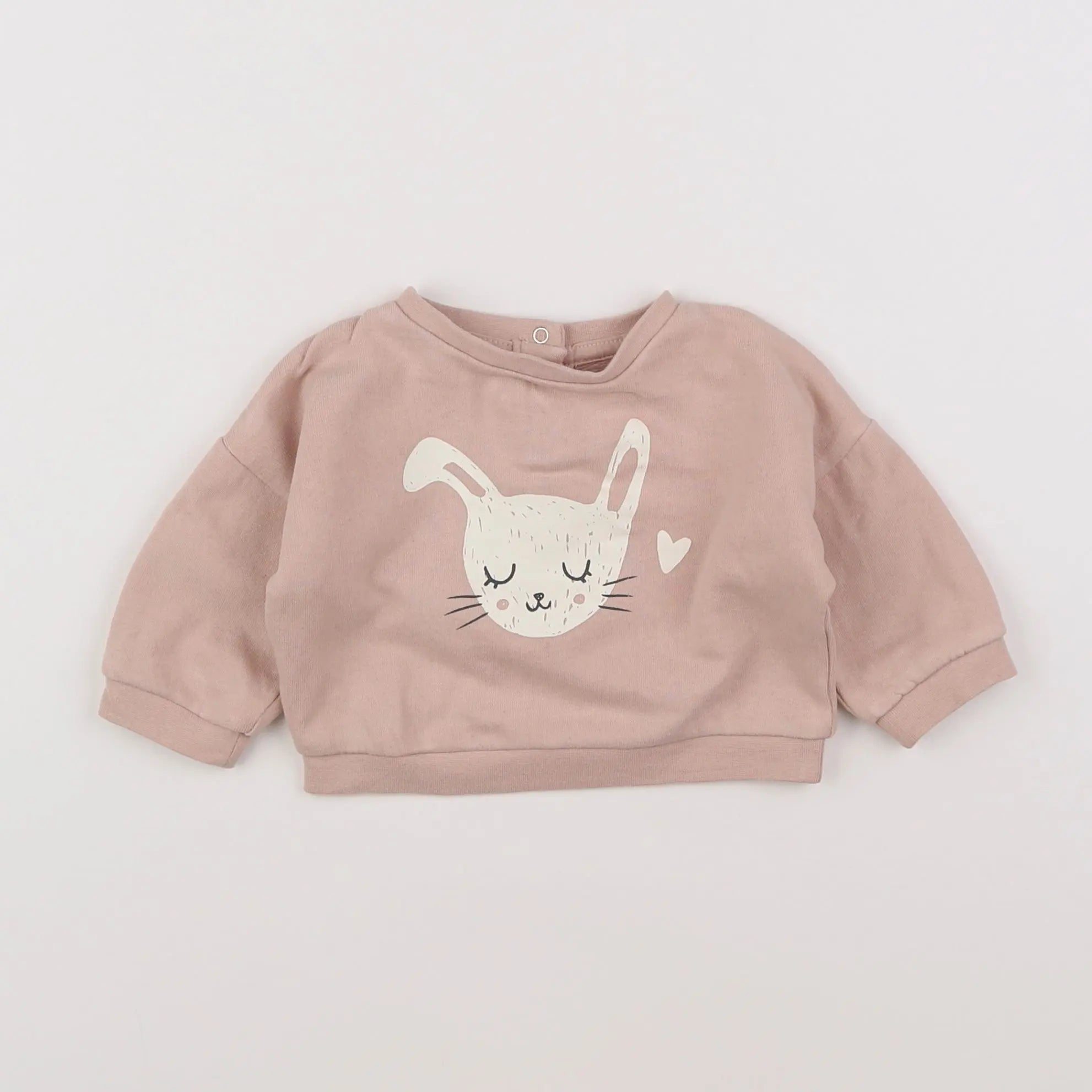 Vertbaudet - sweat rose - 6 mois