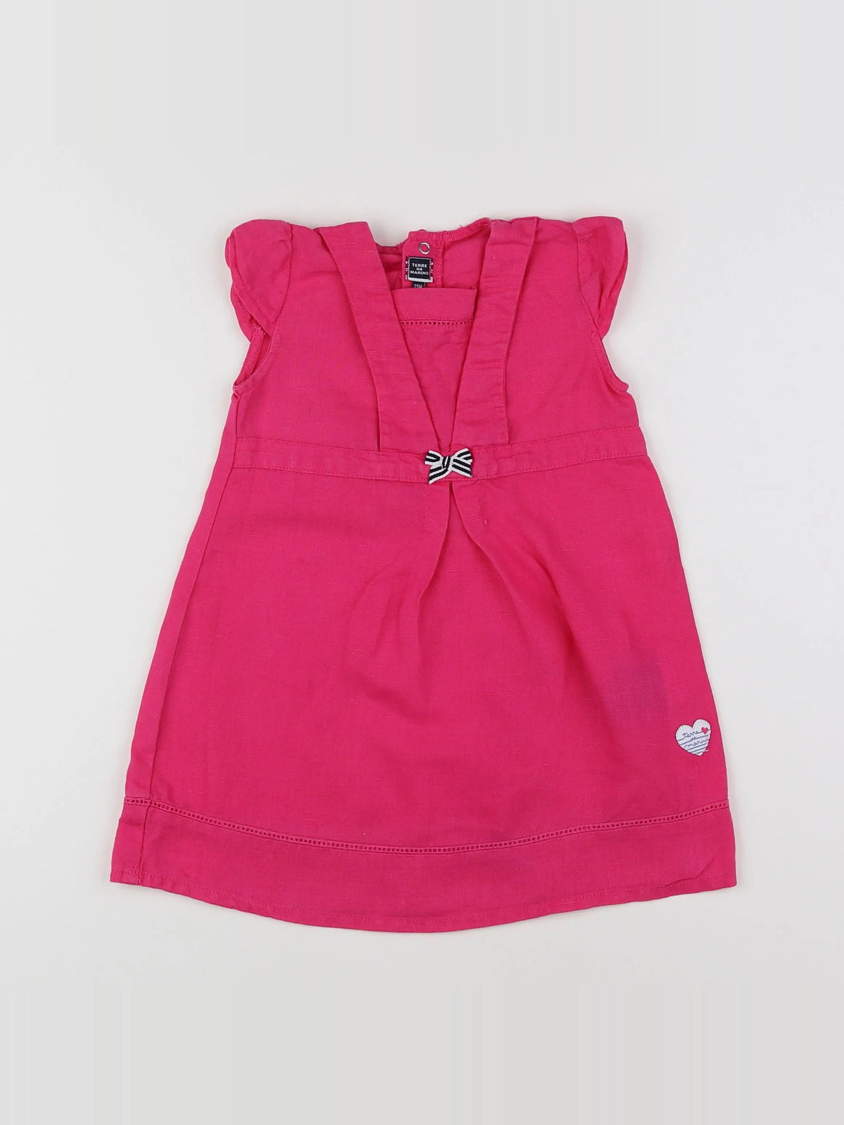 Terre de marins - robe rose - 2 ans