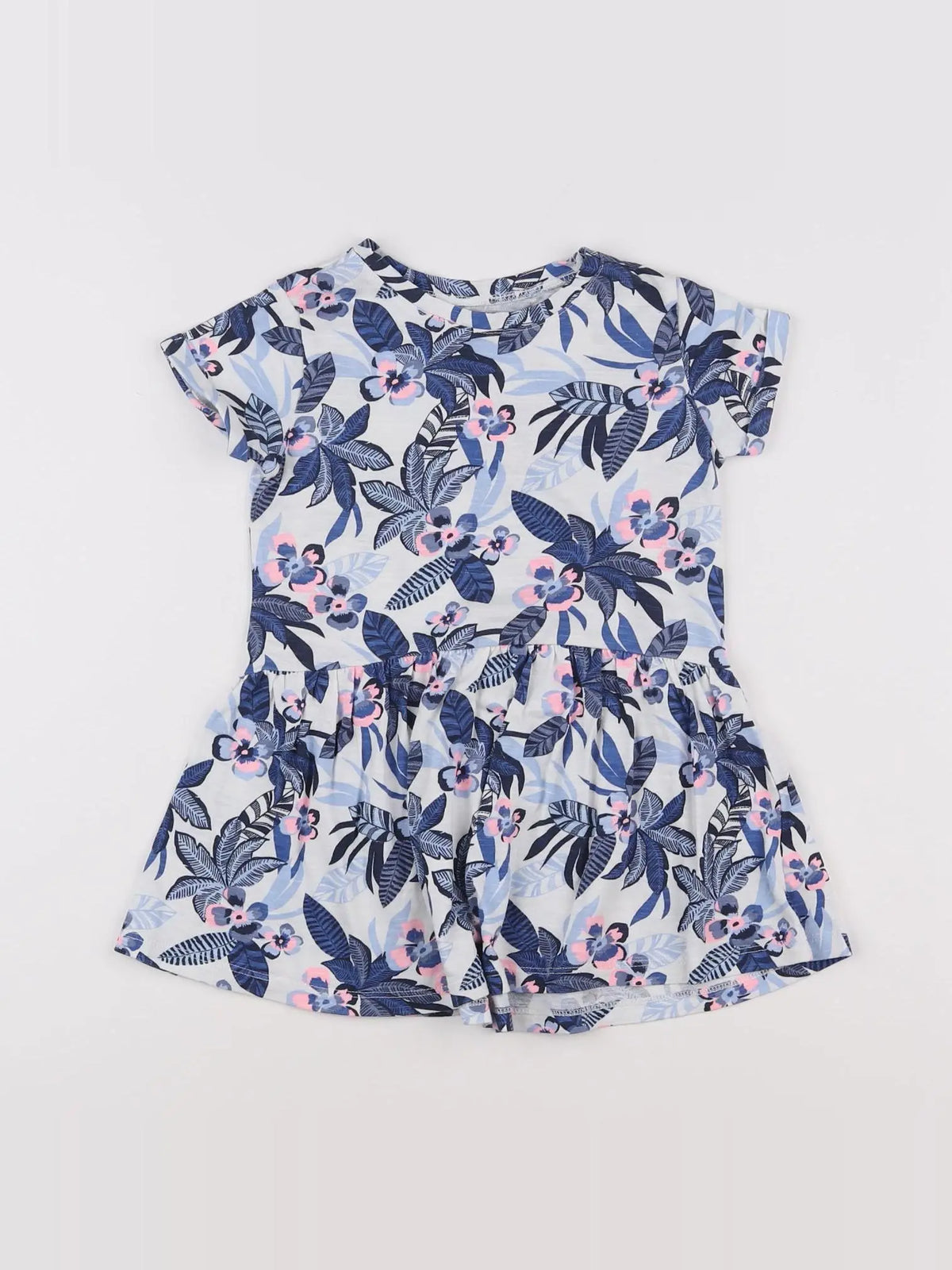 Vertbaudet - robe blanc, bleu - 3 ans