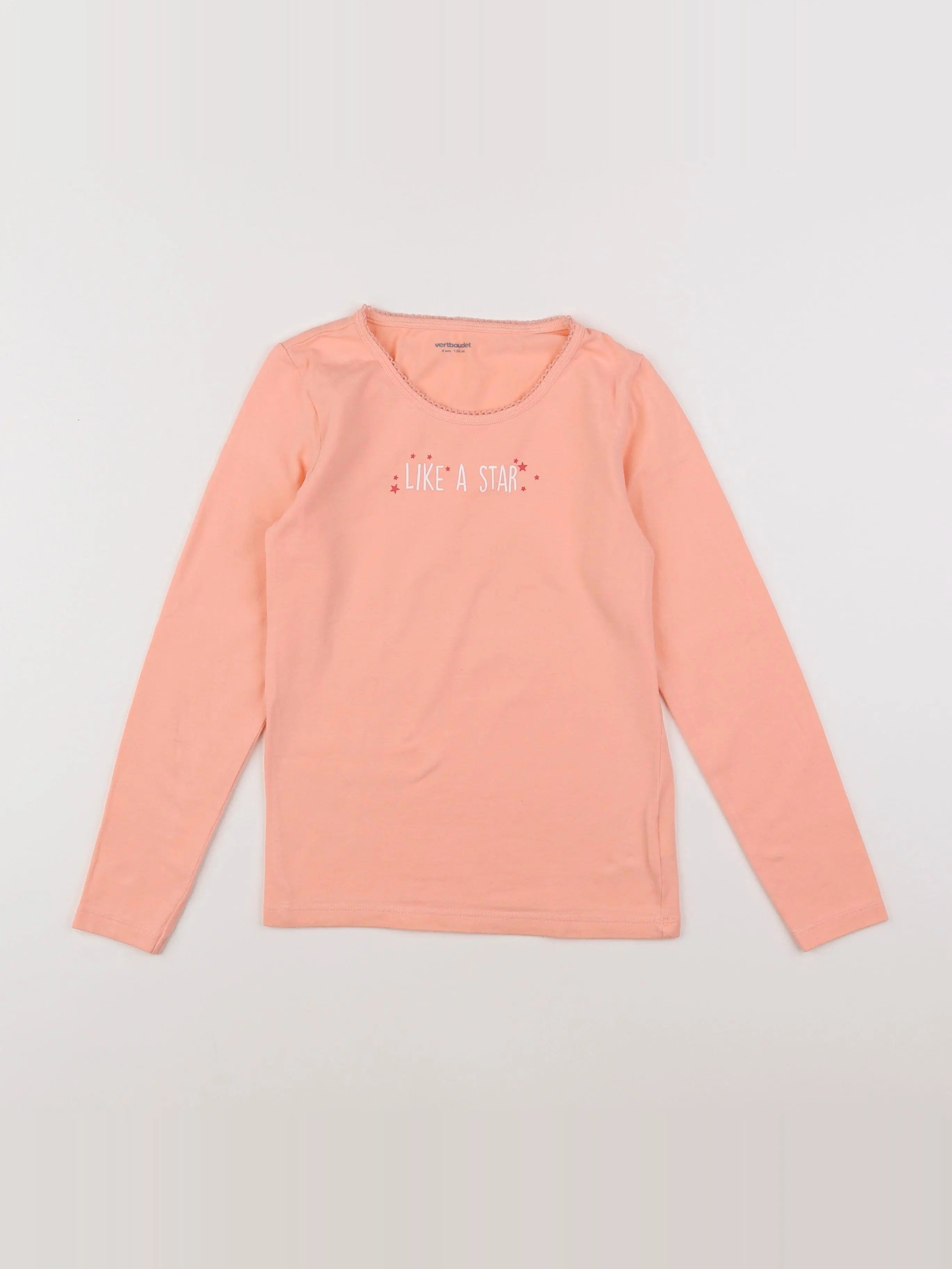 Vertbaudet - tee-shirt orange - 8 ans
