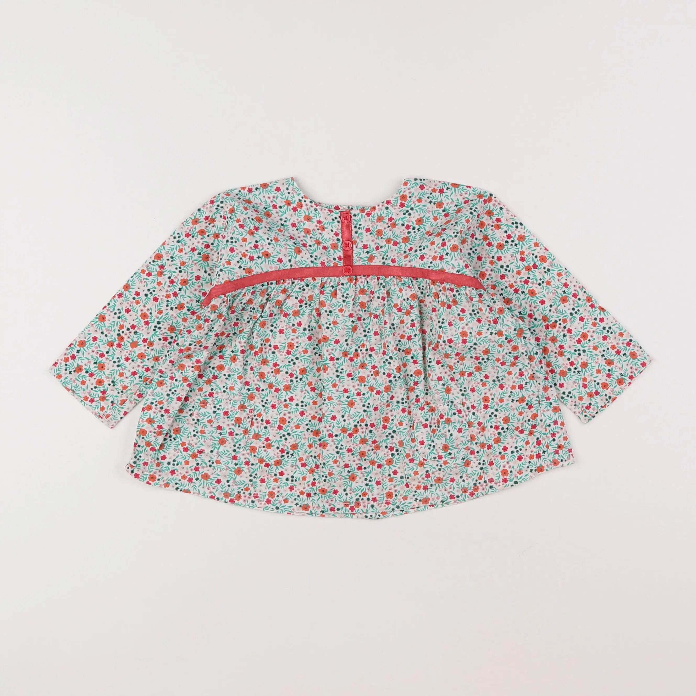 Vertbaudet - blouse vert - 12 mois