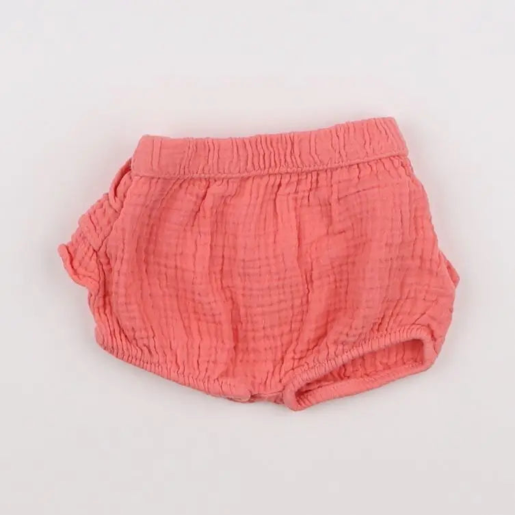 Vertbaudet - bloomer rose, orange - 3 mois
