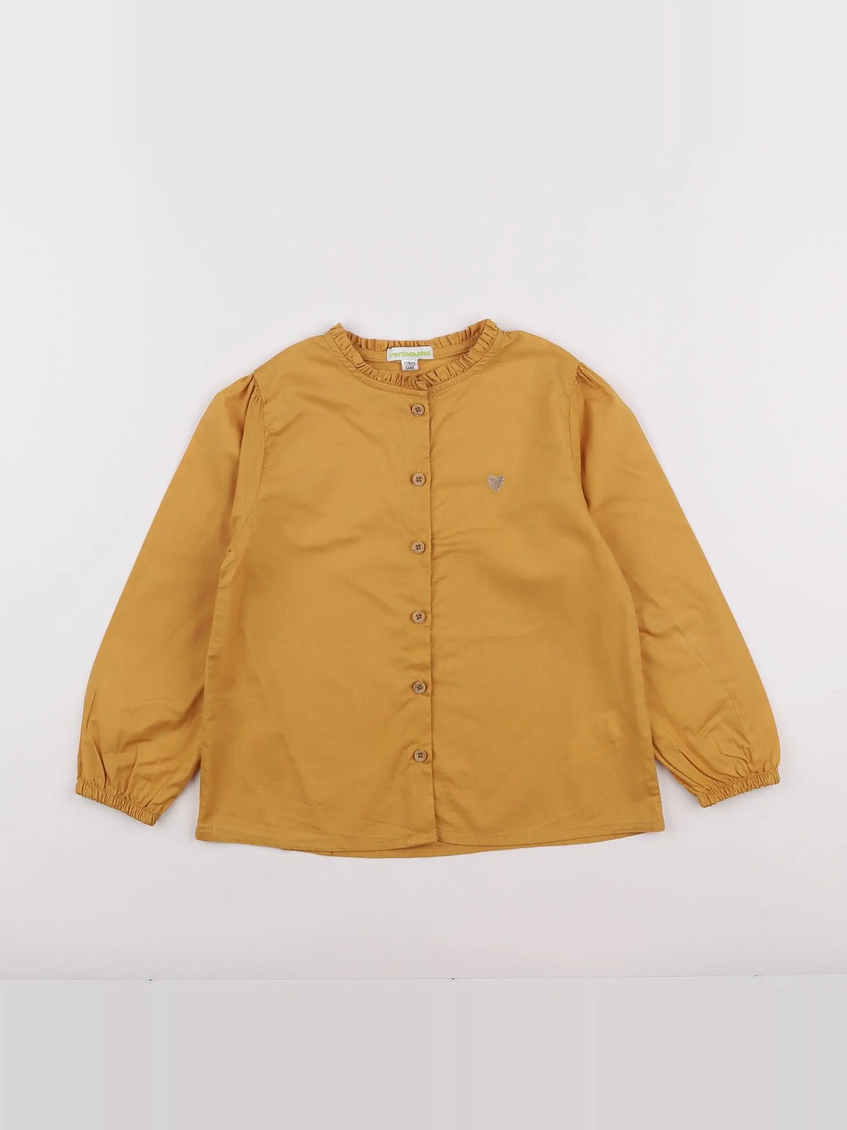 Vertbaudet - chemise jaune - 6 ans