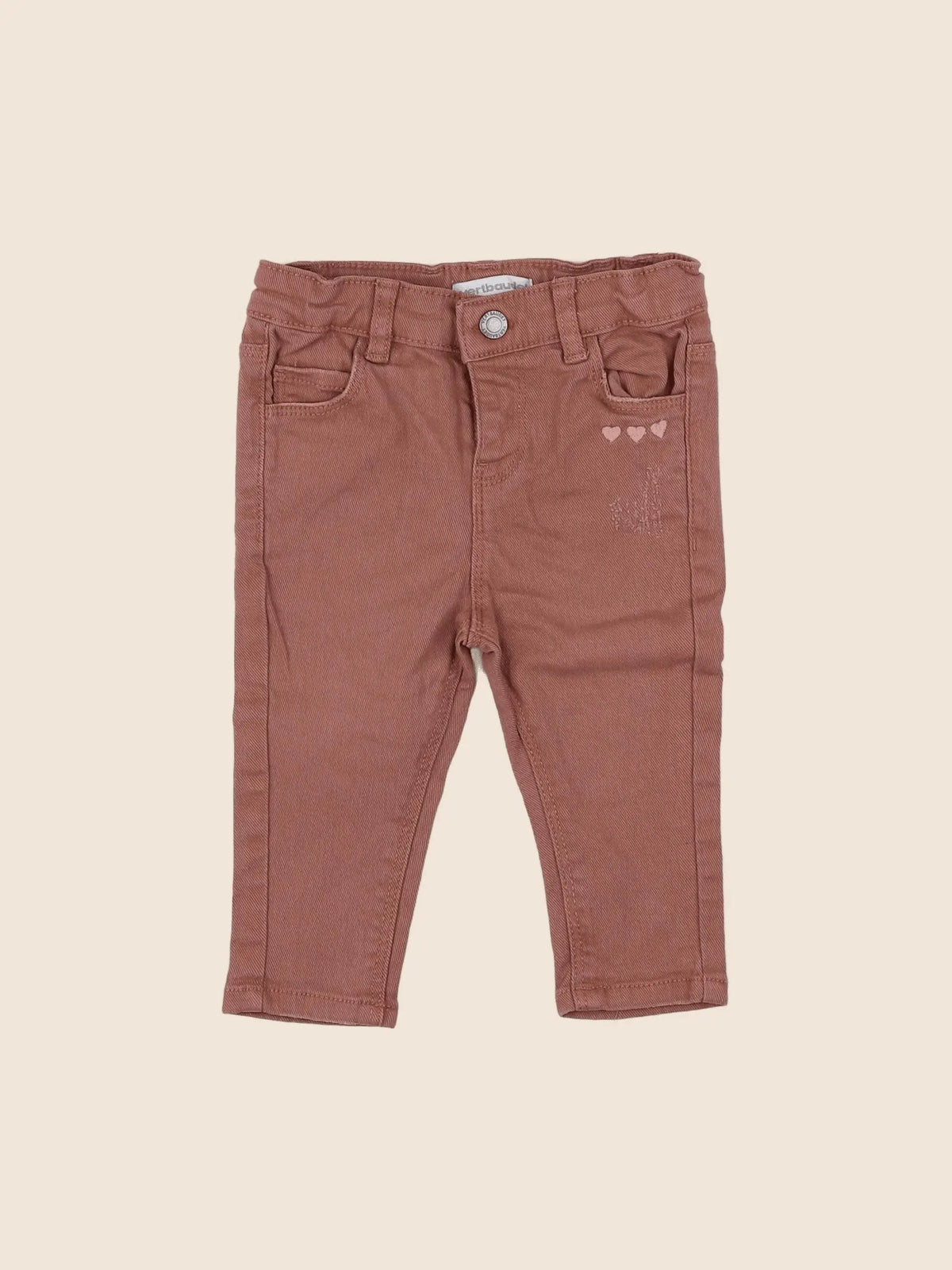 Vertbaudet - jean marron - 6 mois