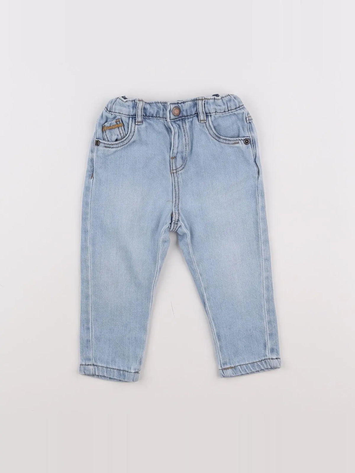 Vertbaudet - pantalon bleu - 12 mois