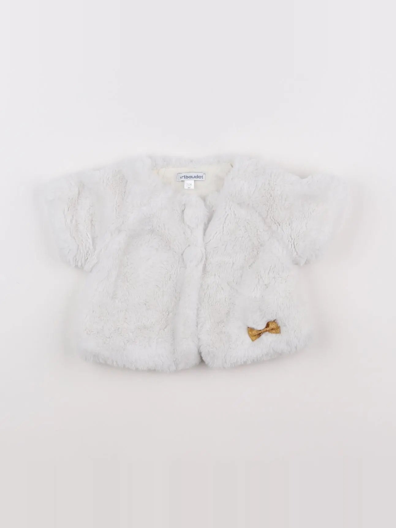 Vertbaudet - gilet blanc - 9 mois