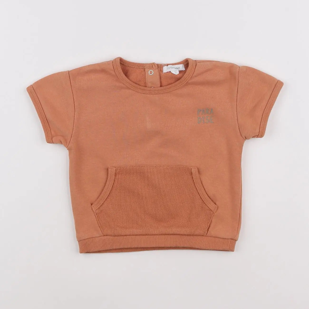 Vertbaudet - sweat orange - 12 mois