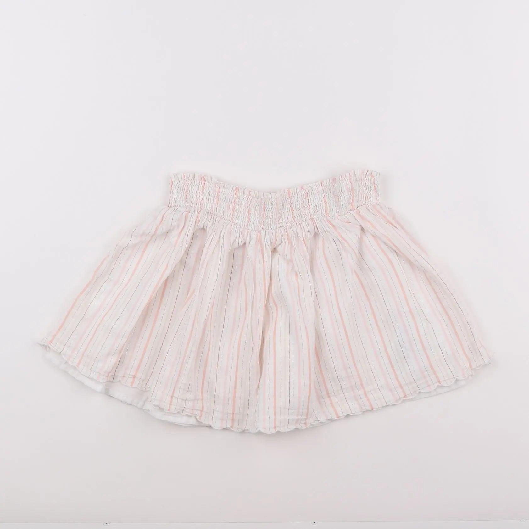 Vertbaudet - jupe blanc, rose - 8 ans