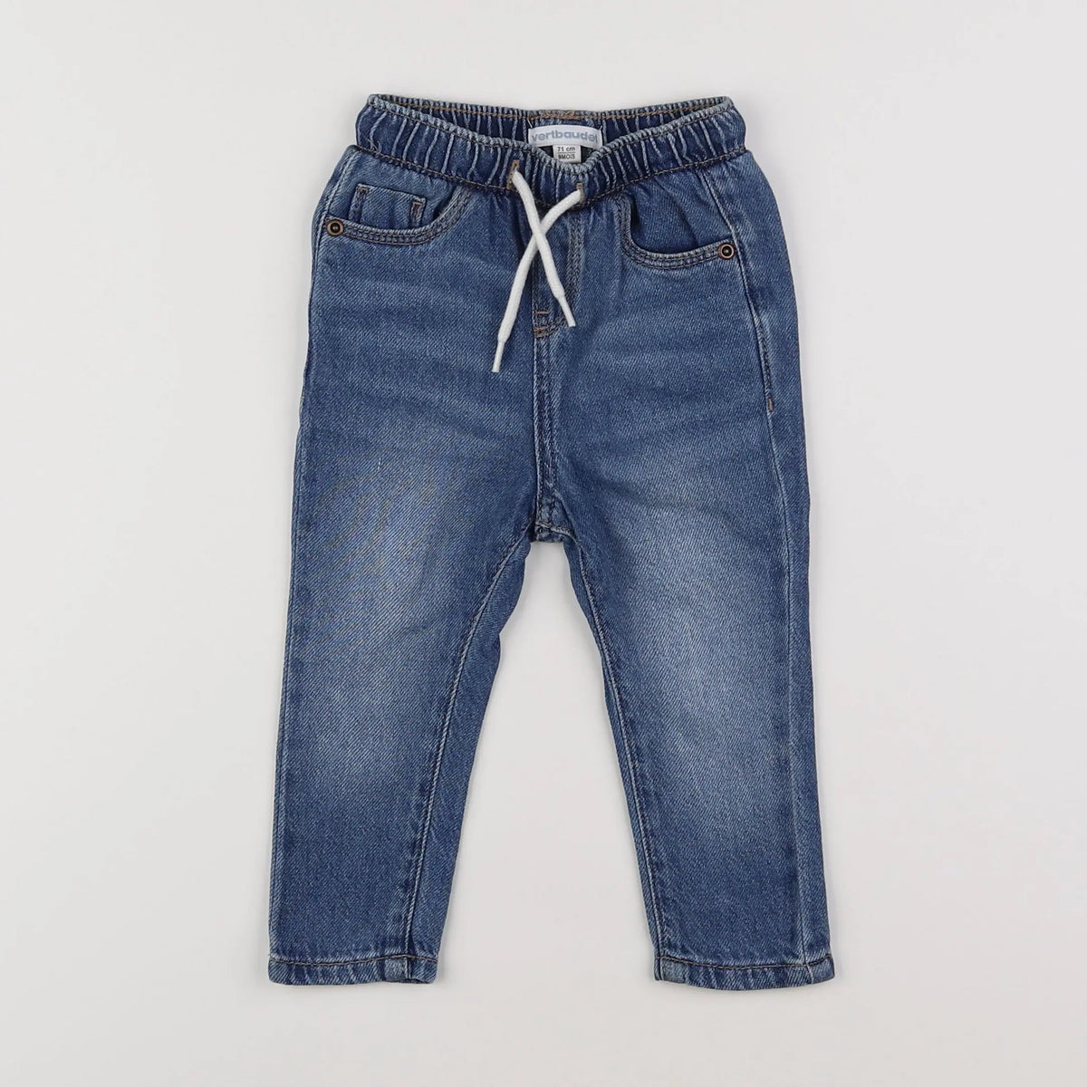 Vertbaudet - pantalon bleu - 9 mois
