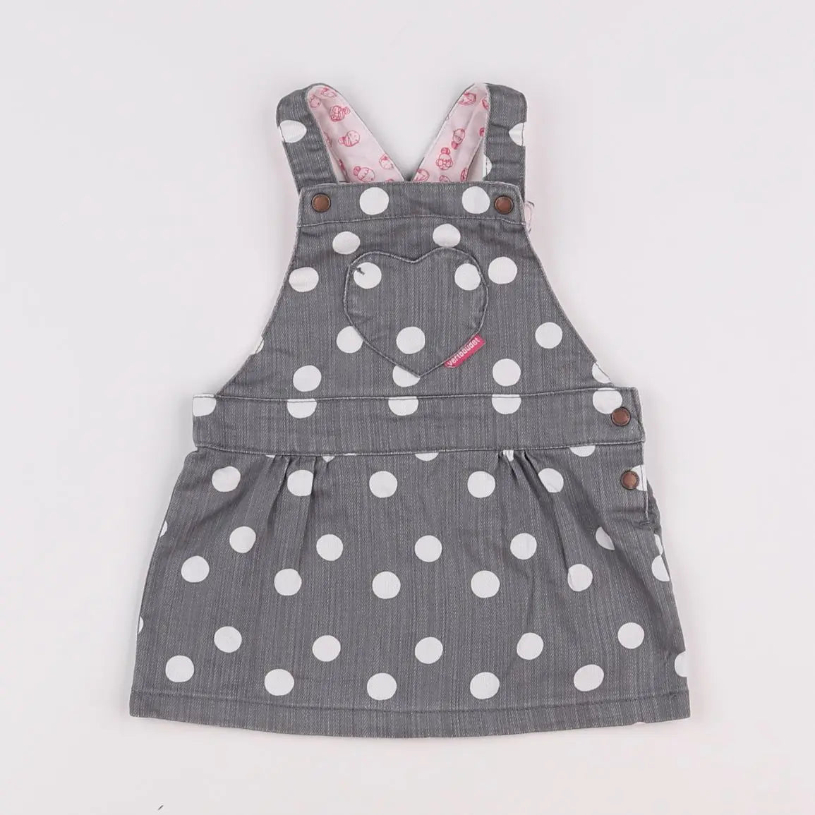 Vertbaudet - robe gris - 9 mois