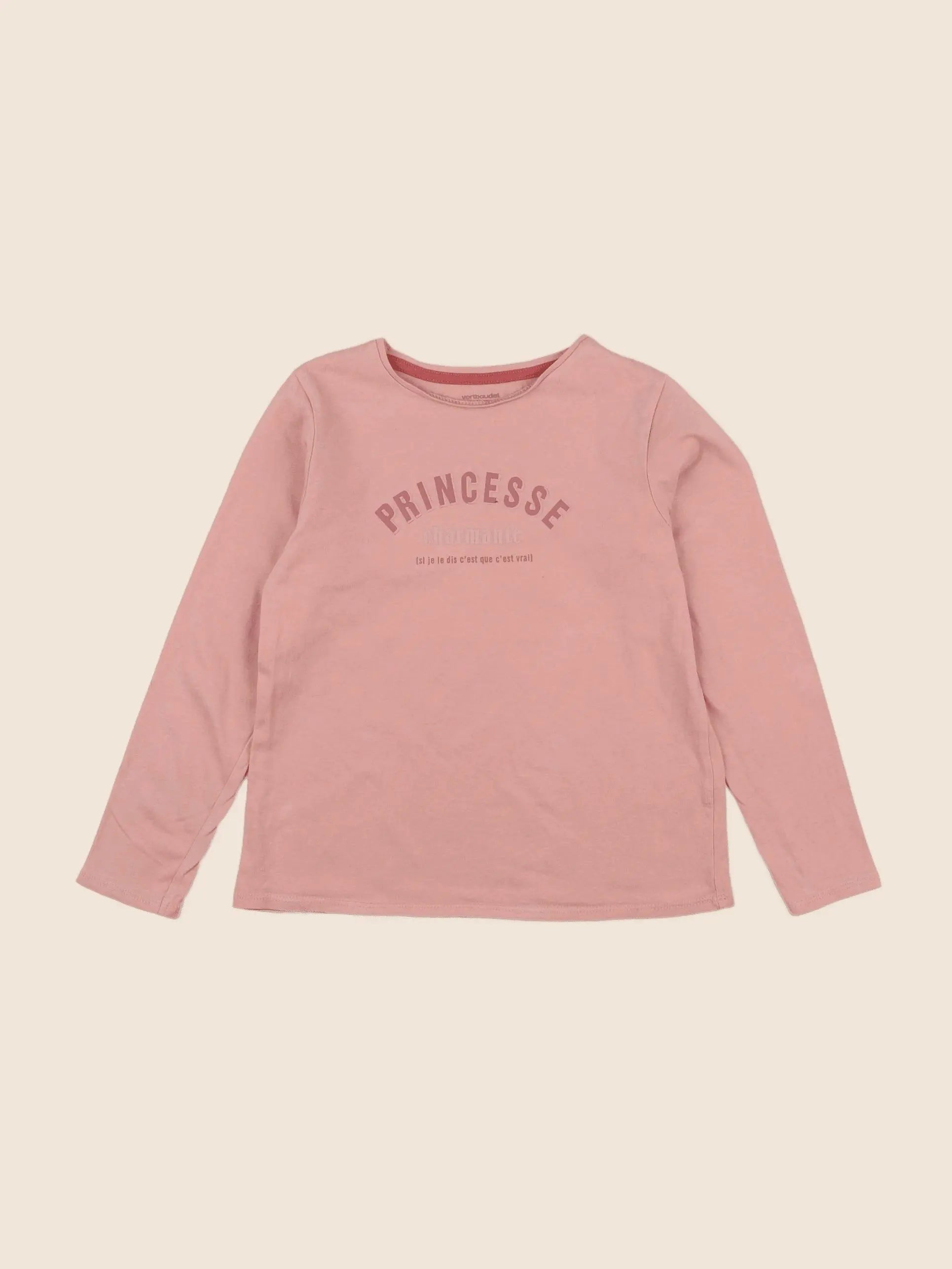 Vertbaudet - tee-shirt rose - 8 ans