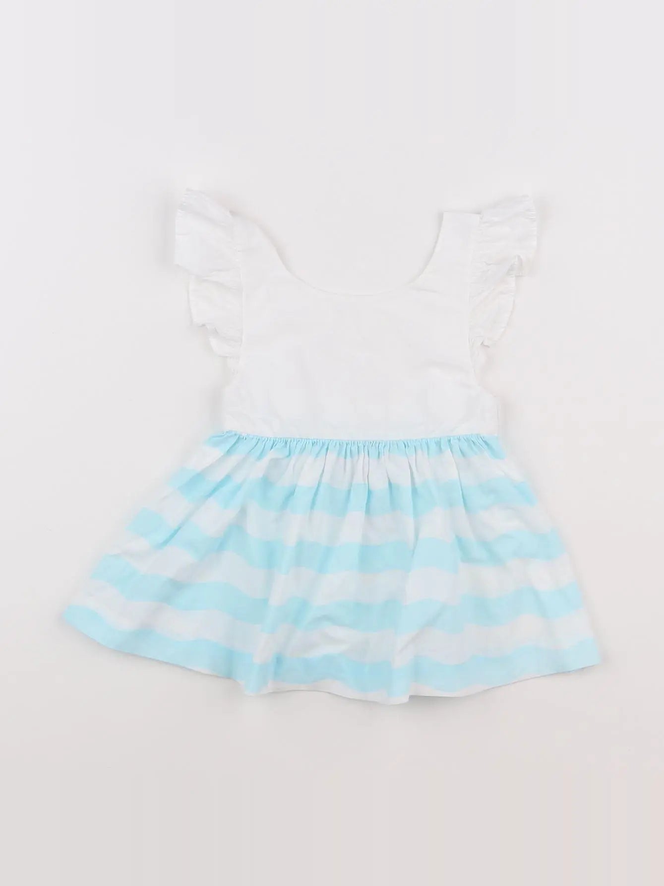 Jacadi - robe blanc, bleu - 6 mois