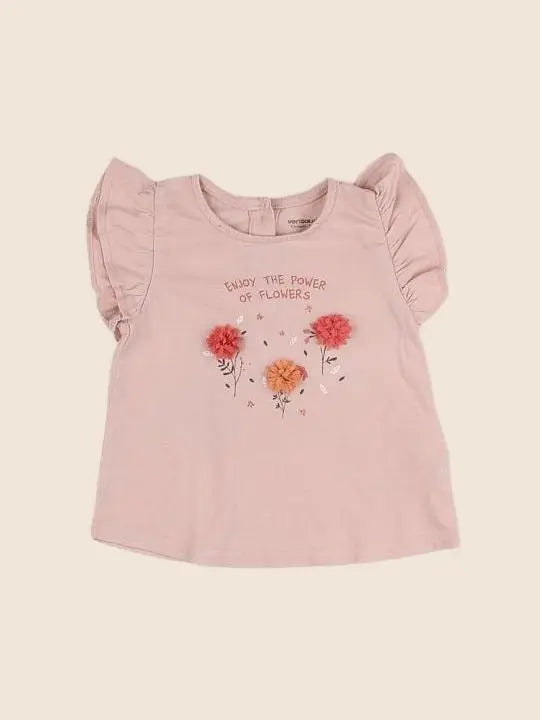 Vertbaudet - tee-shirt rose - 12 mois