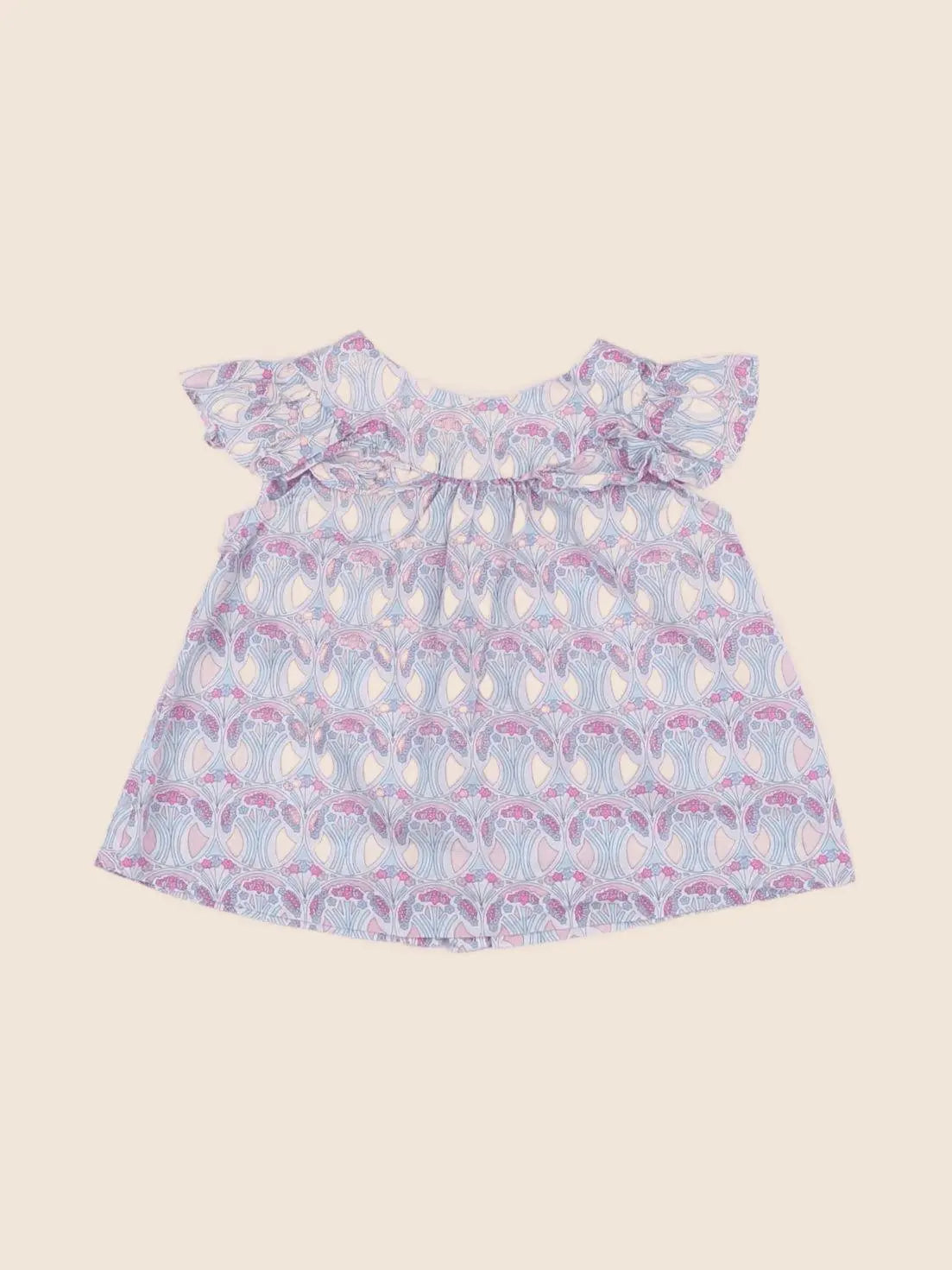 Jacadi - blouse bleu, violet - 6 mois