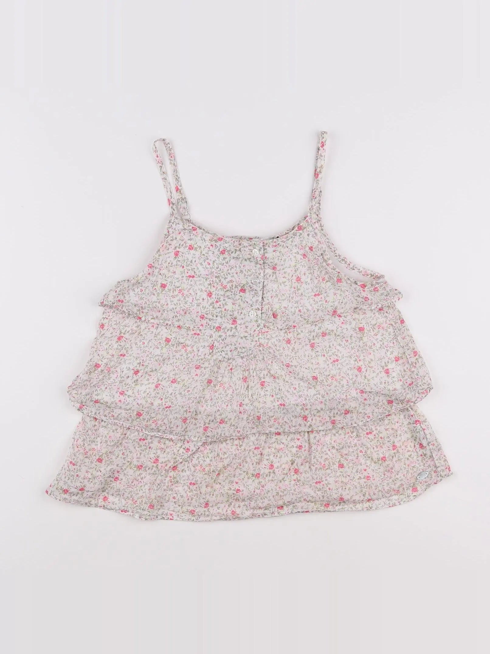 IKKS - blouse gris, rose - 10 ans