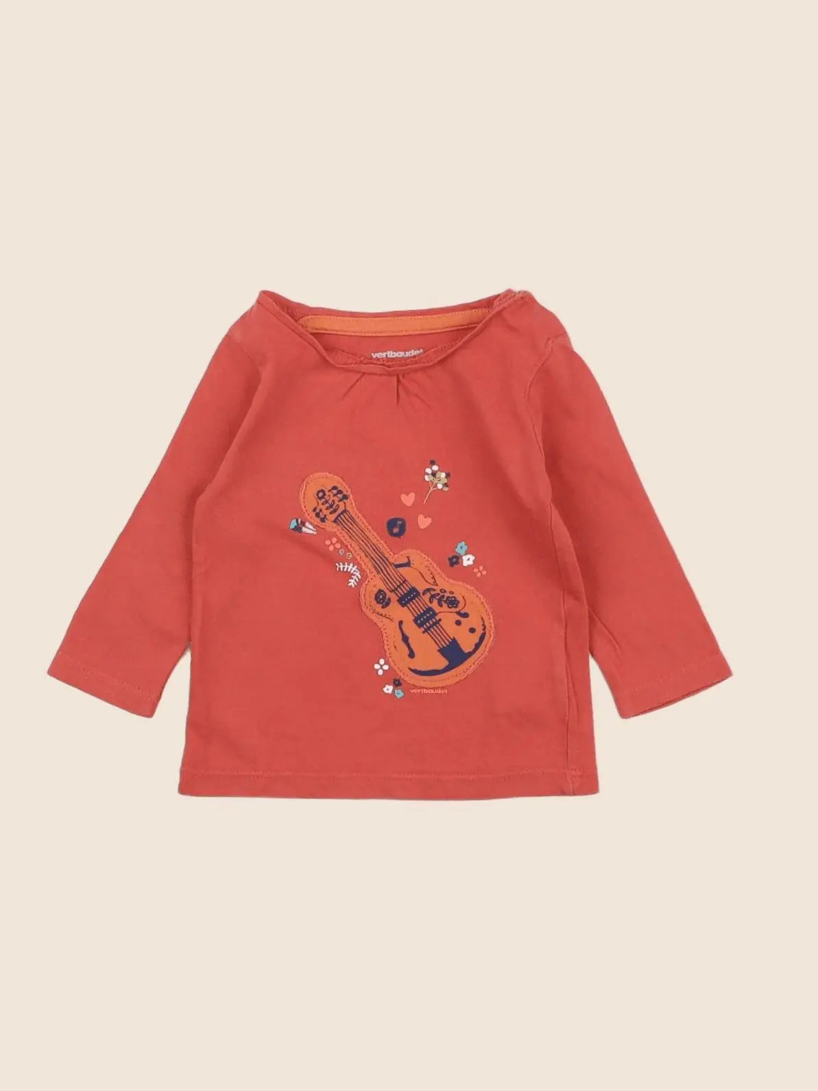 Vertbaudet - tee-shirt orange - 3 mois