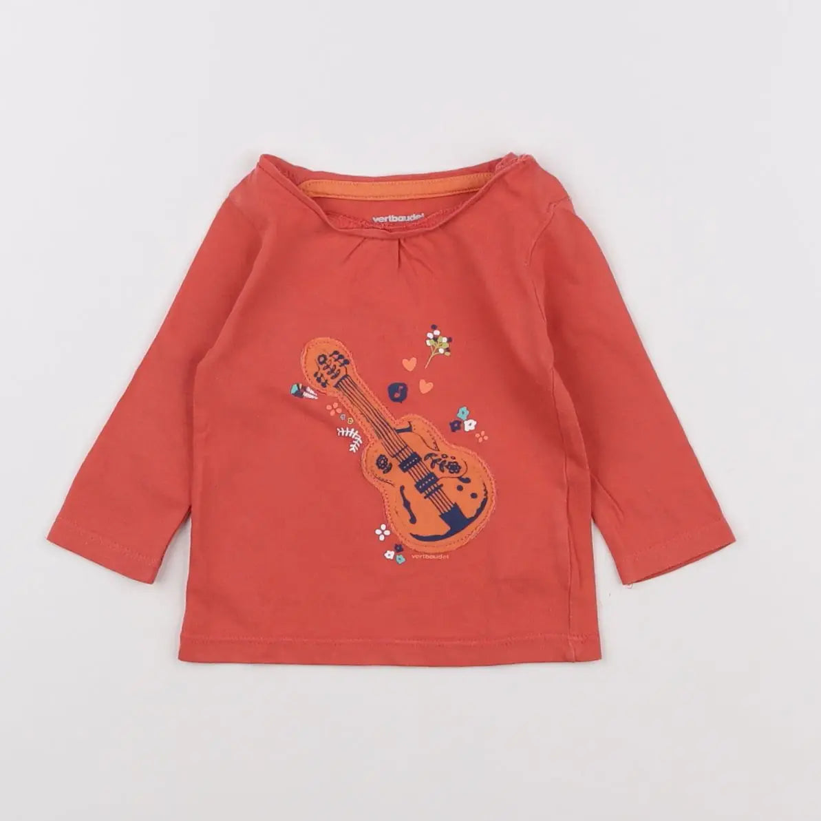 Vertbaudet - tee-shirt orange - 3 mois
