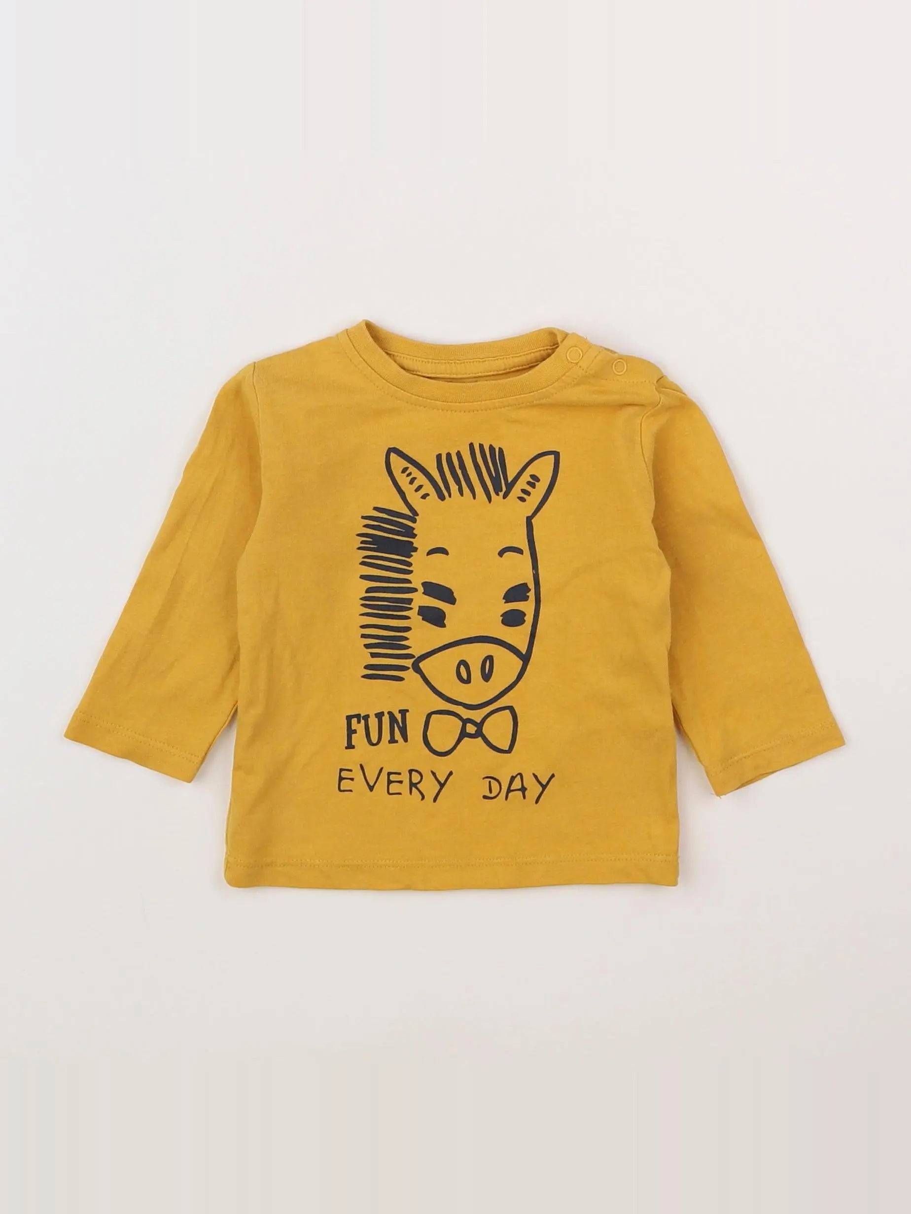 Vertbaudet - tee-shirt jaune - 3 mois
