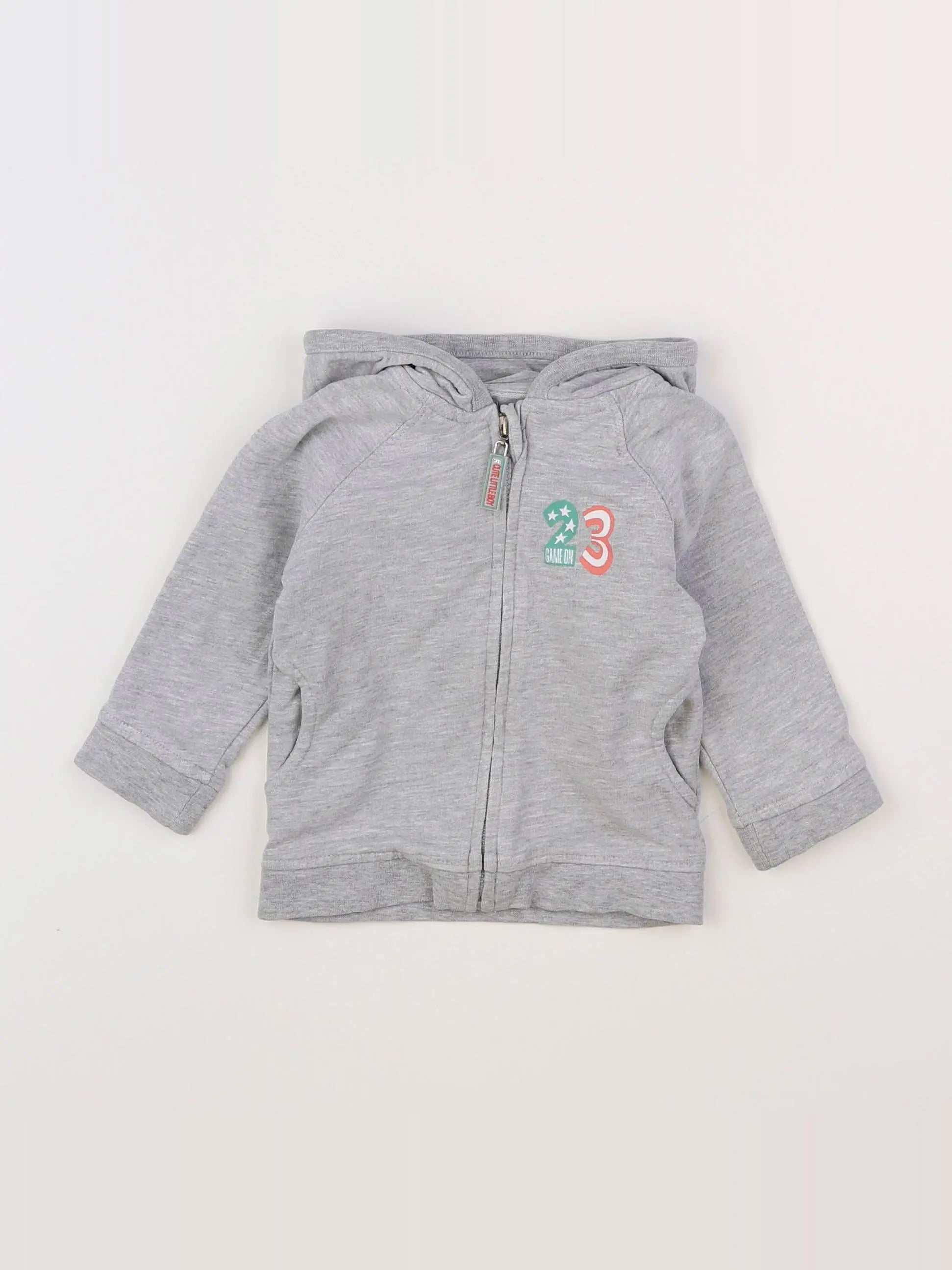 Vertbaudet - sweat gris - 9 mois