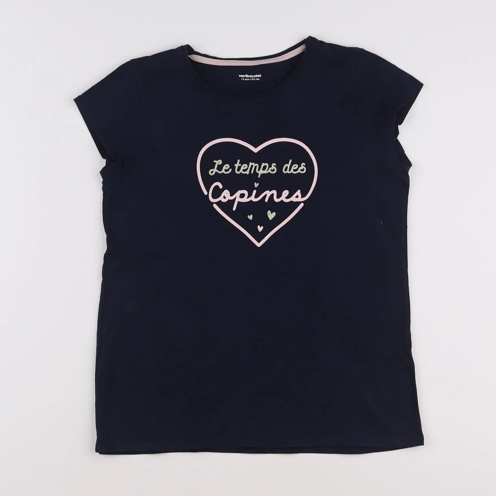 Vertbaudet - tee-shirt bleu - 12 ans