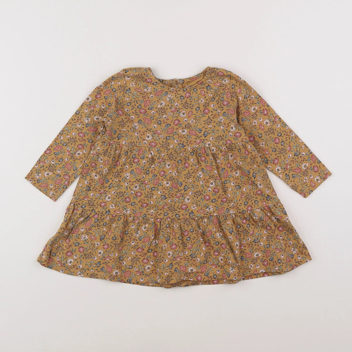 Vertbaudet - robe bronze, multicolore - 2 ans