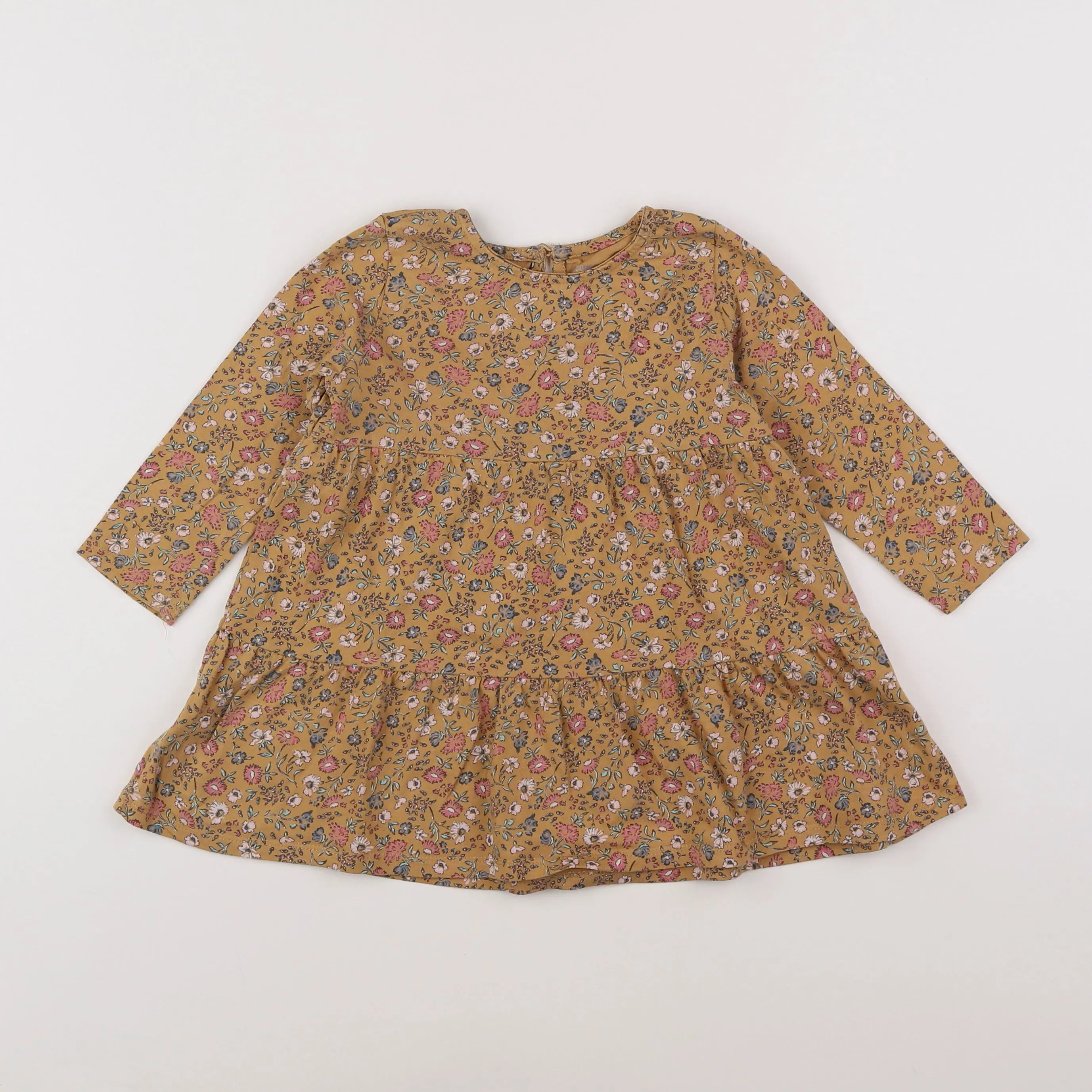 Vertbaudet - robe bronze, multicolore - 2 ans