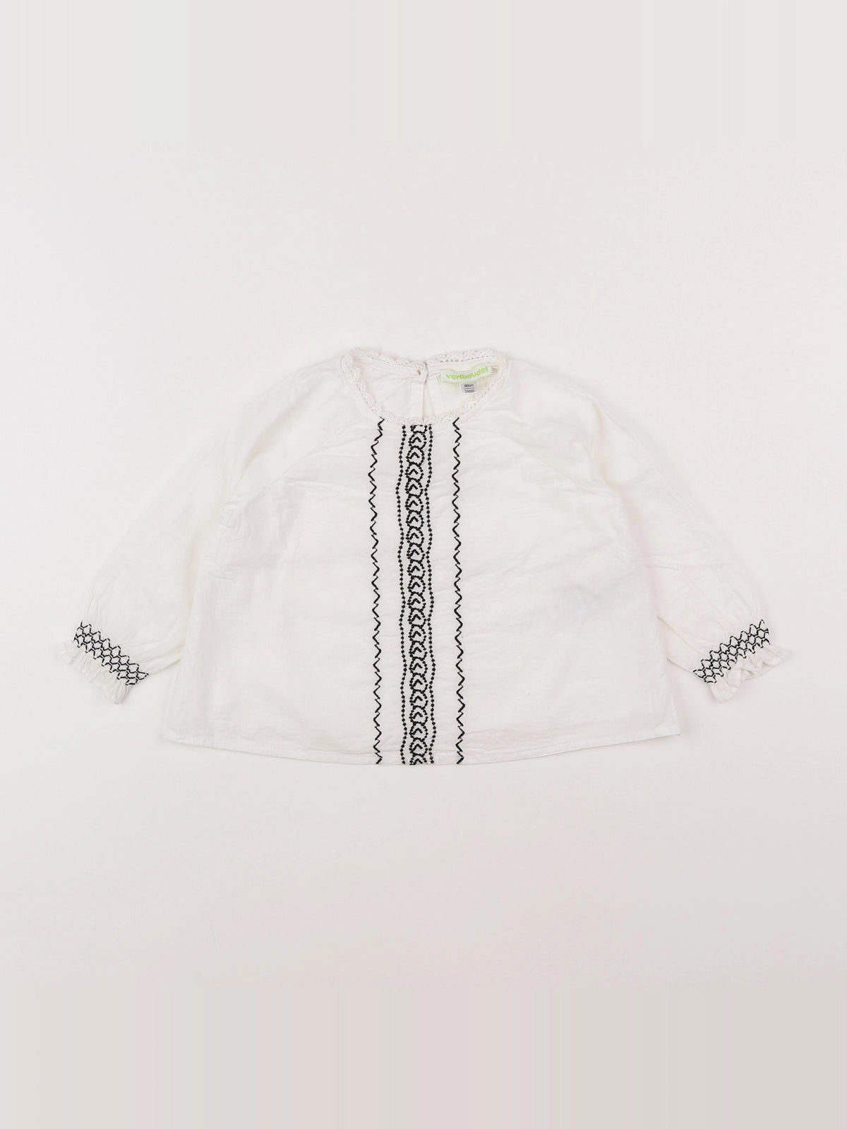 Vertbaudet - blouse blanc, noir - 2 ans
