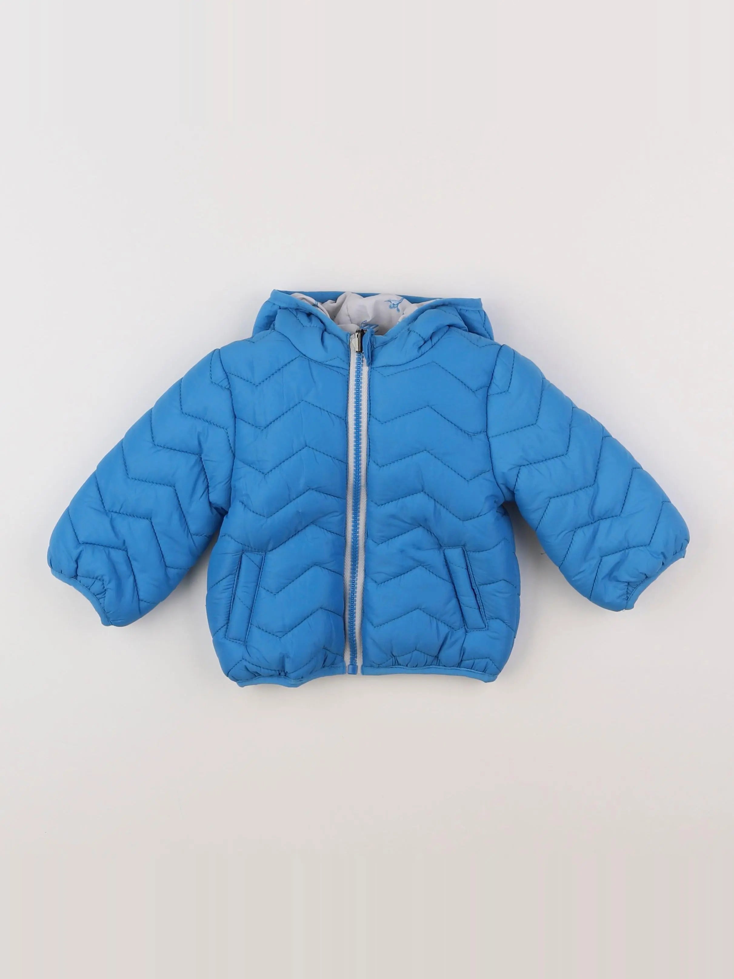 Vertbaudet - doudoune bleu - 9 mois