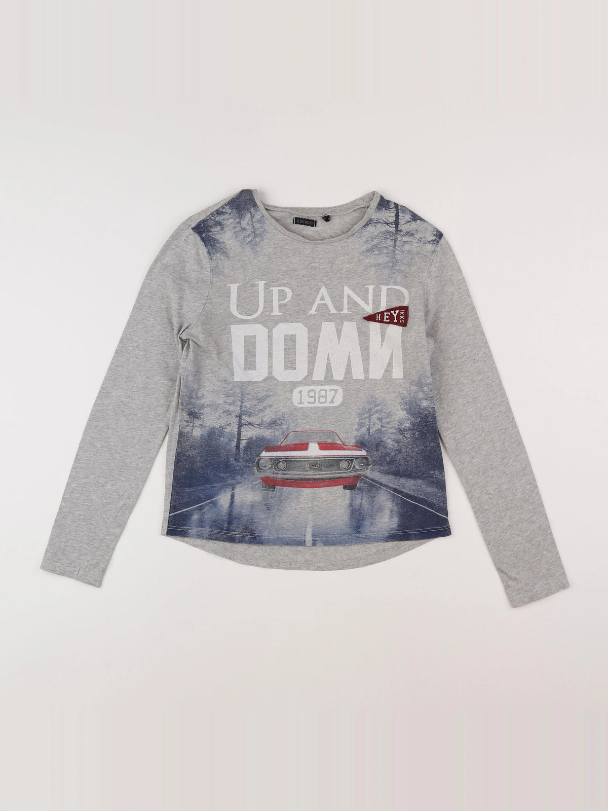 IKKS - tee-shirt bleu, gris - 12 ans