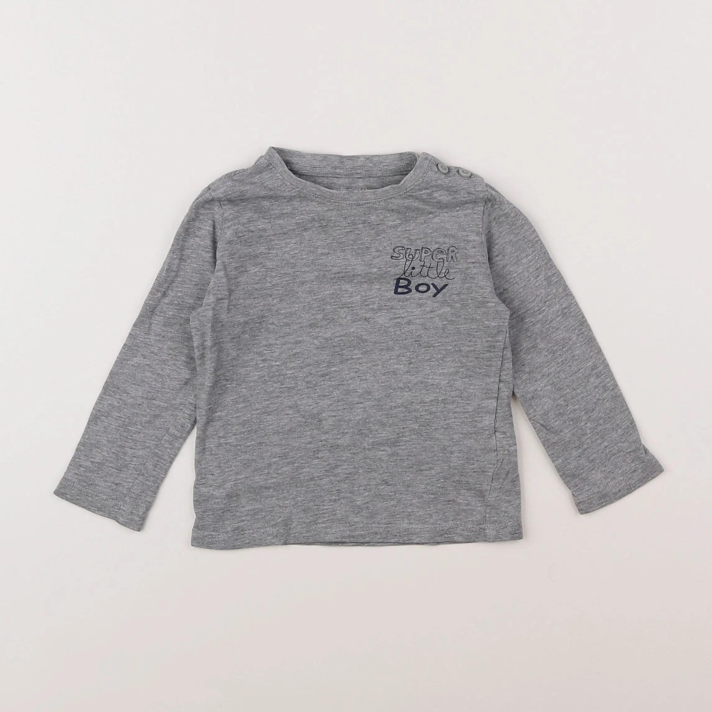 Vertbaudet - tee-shirt gris - 12 mois