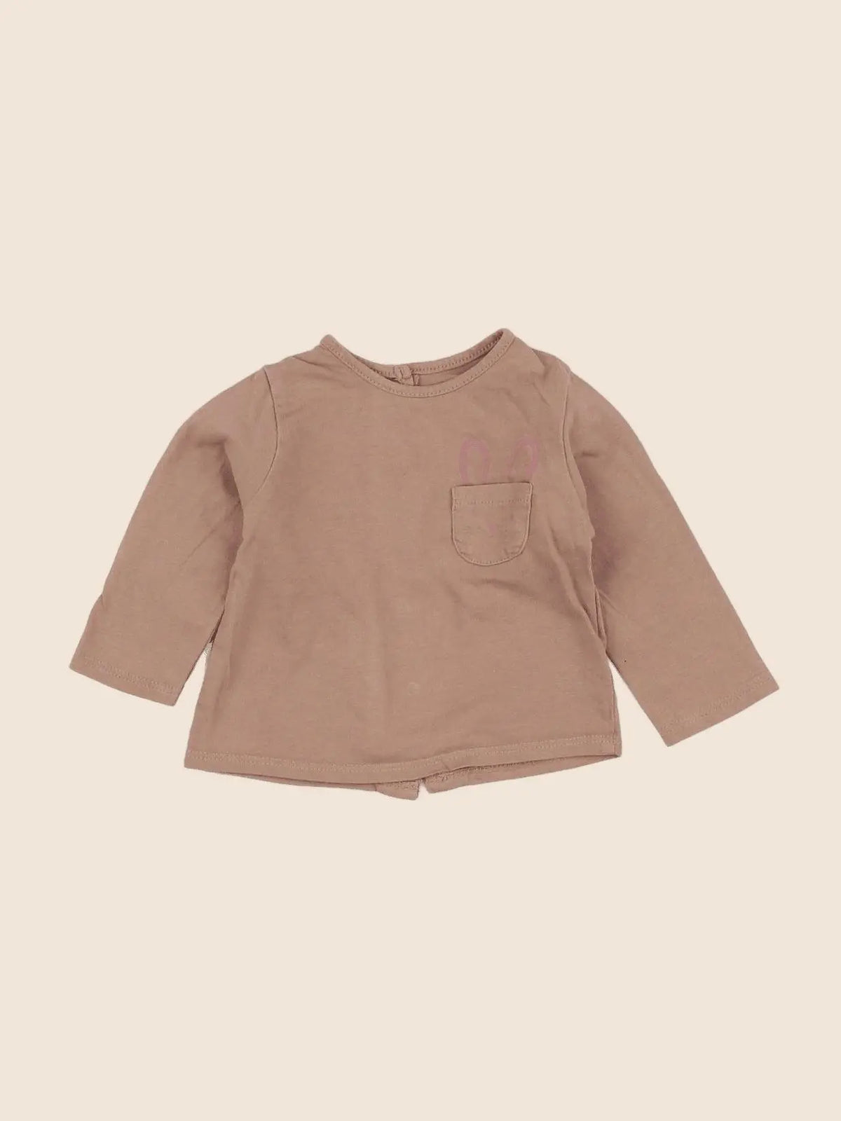 Vertbaudet - tee-shirt marron - 3 mois