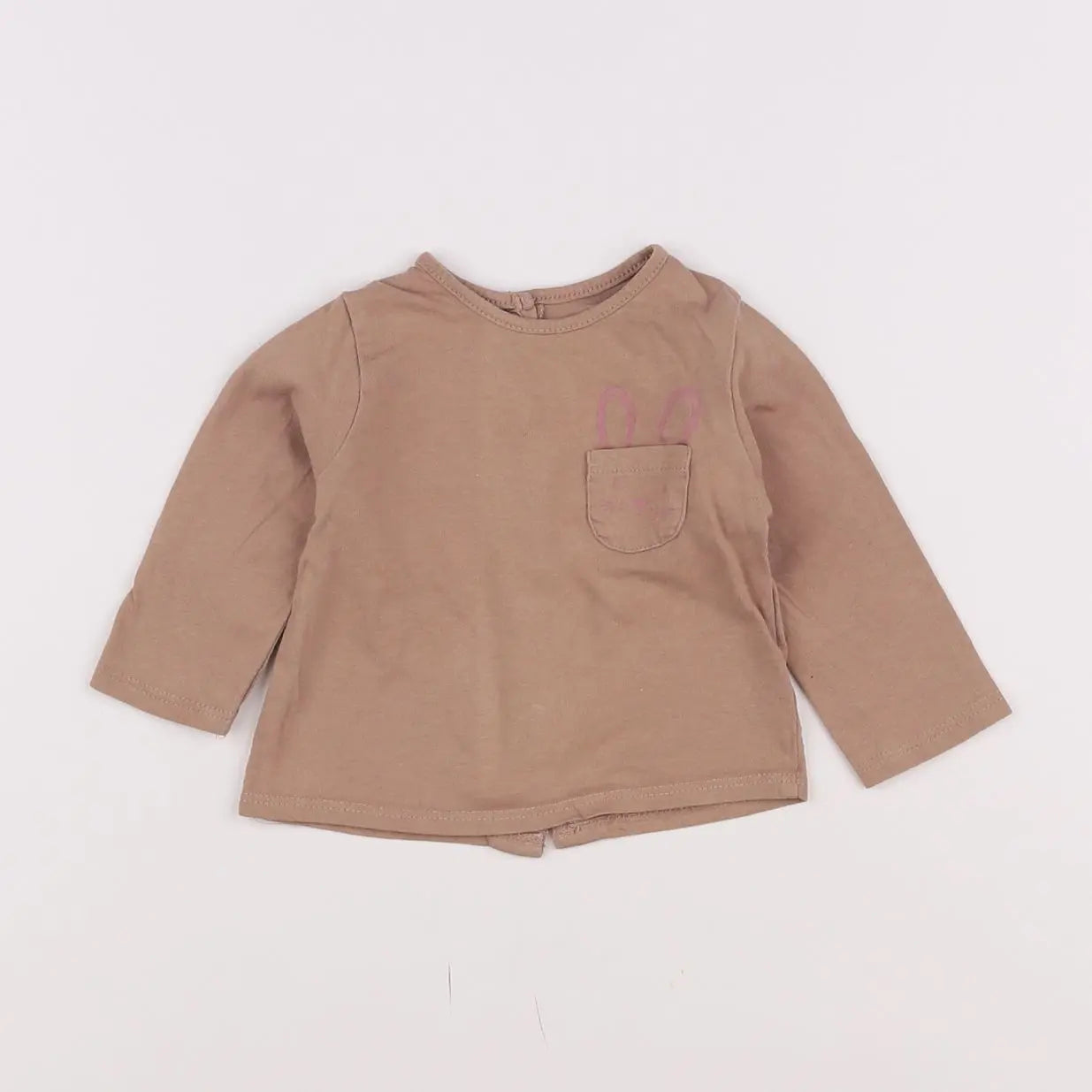 Vertbaudet - tee-shirt marron - 3 mois
