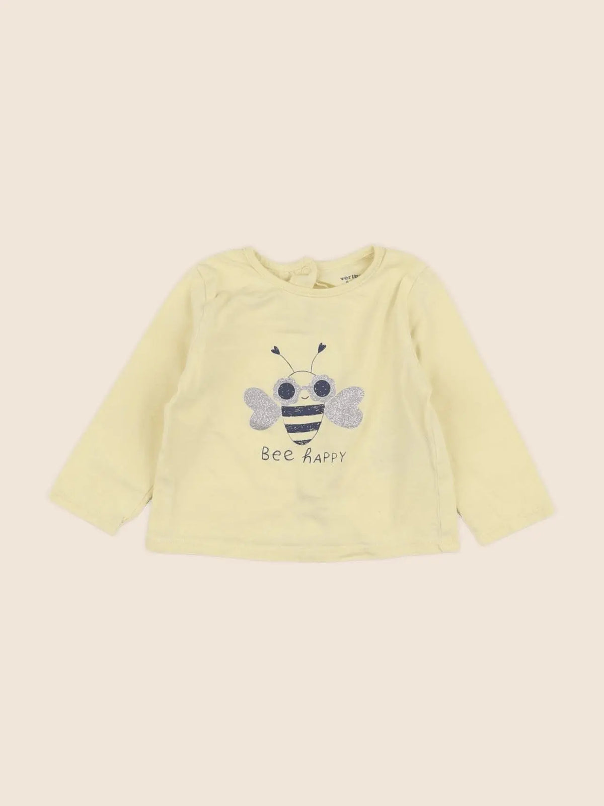 Vertbaudet - tee-shirt jaune - 6 mois