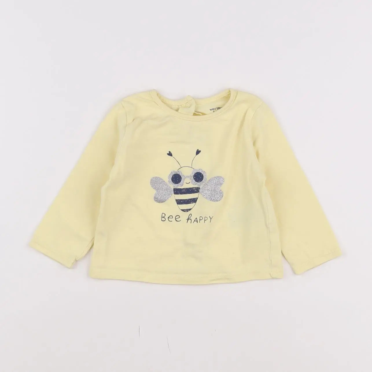 Vertbaudet - tee-shirt jaune - 6 mois