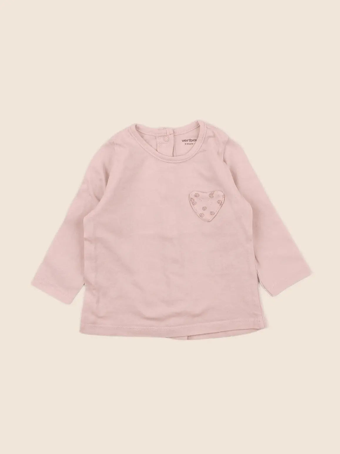 Vertbaudet - tee-shirt rose - 3 mois