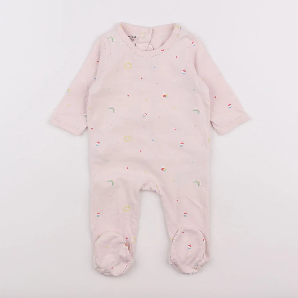 Vertbaudet - pyjama coton rose - 3 mois