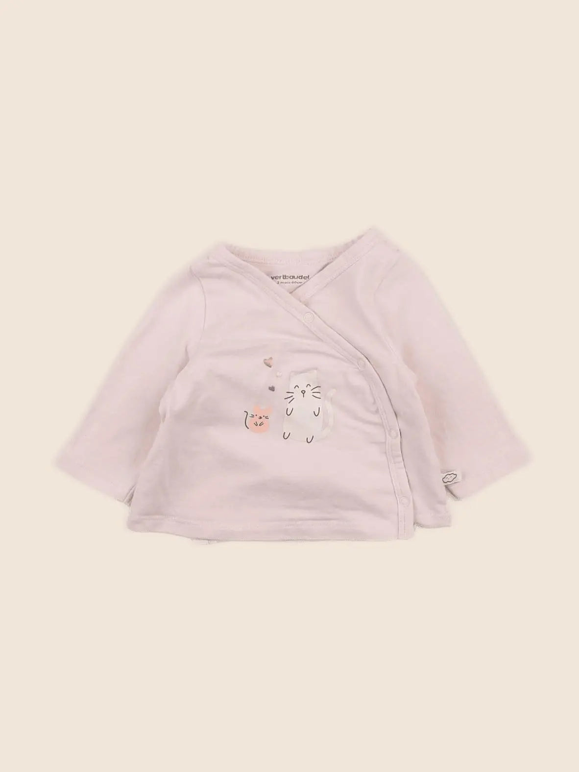 Vertbaudet - tee-shirt rose - 3 mois