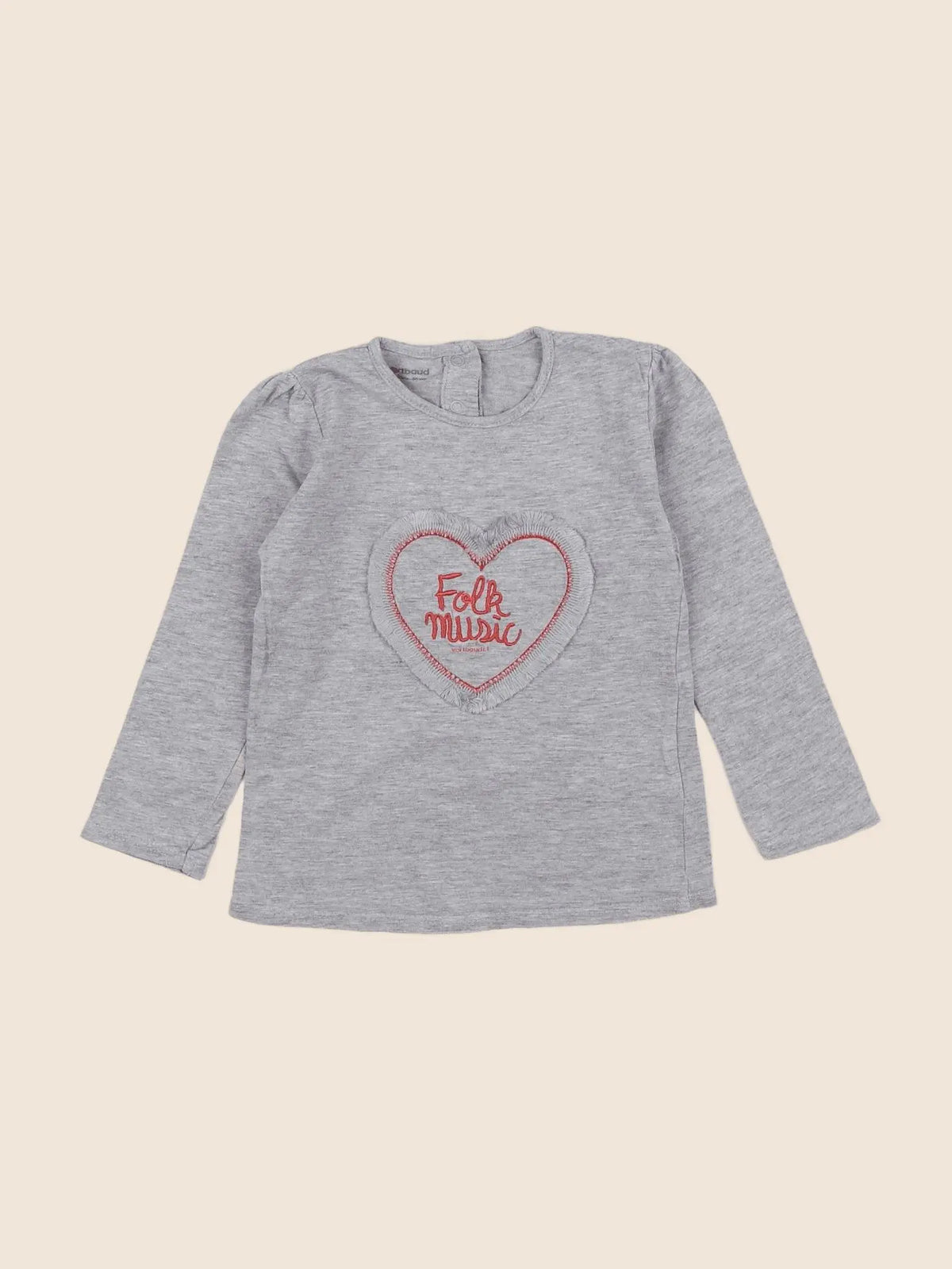 Vertbaudet - tee-shirt gris - 2 ans
