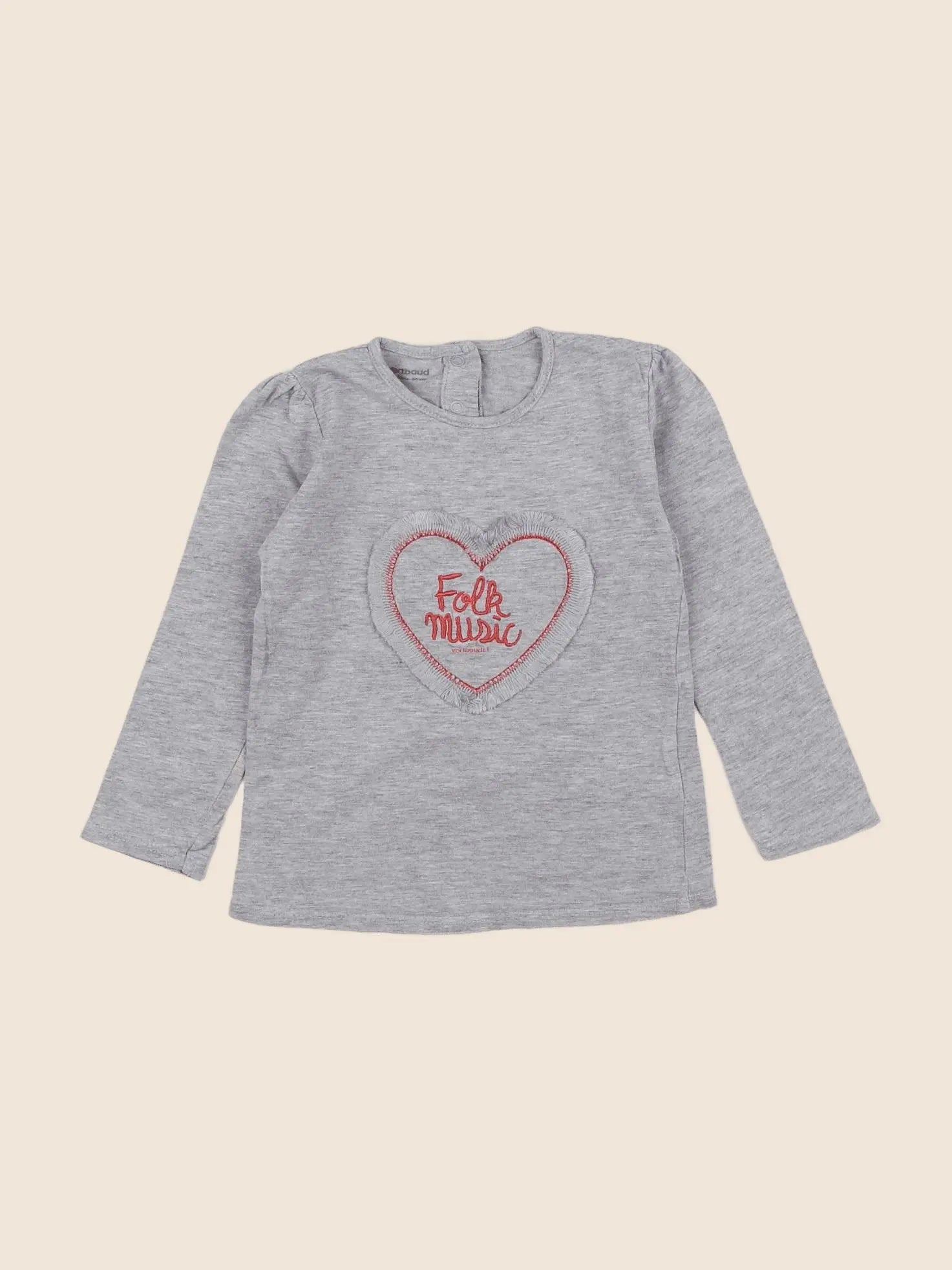 Vertbaudet - tee-shirt gris - 2 ans