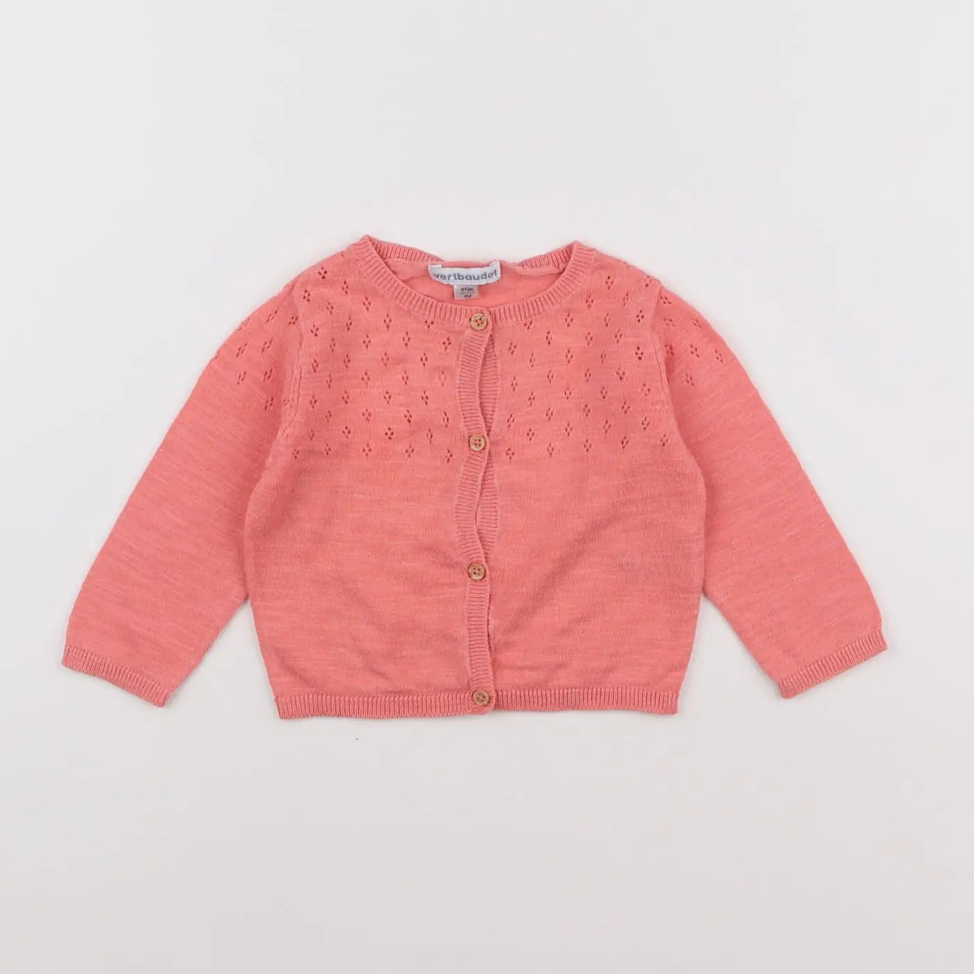Vertbaudet - gilet rose - 6 mois