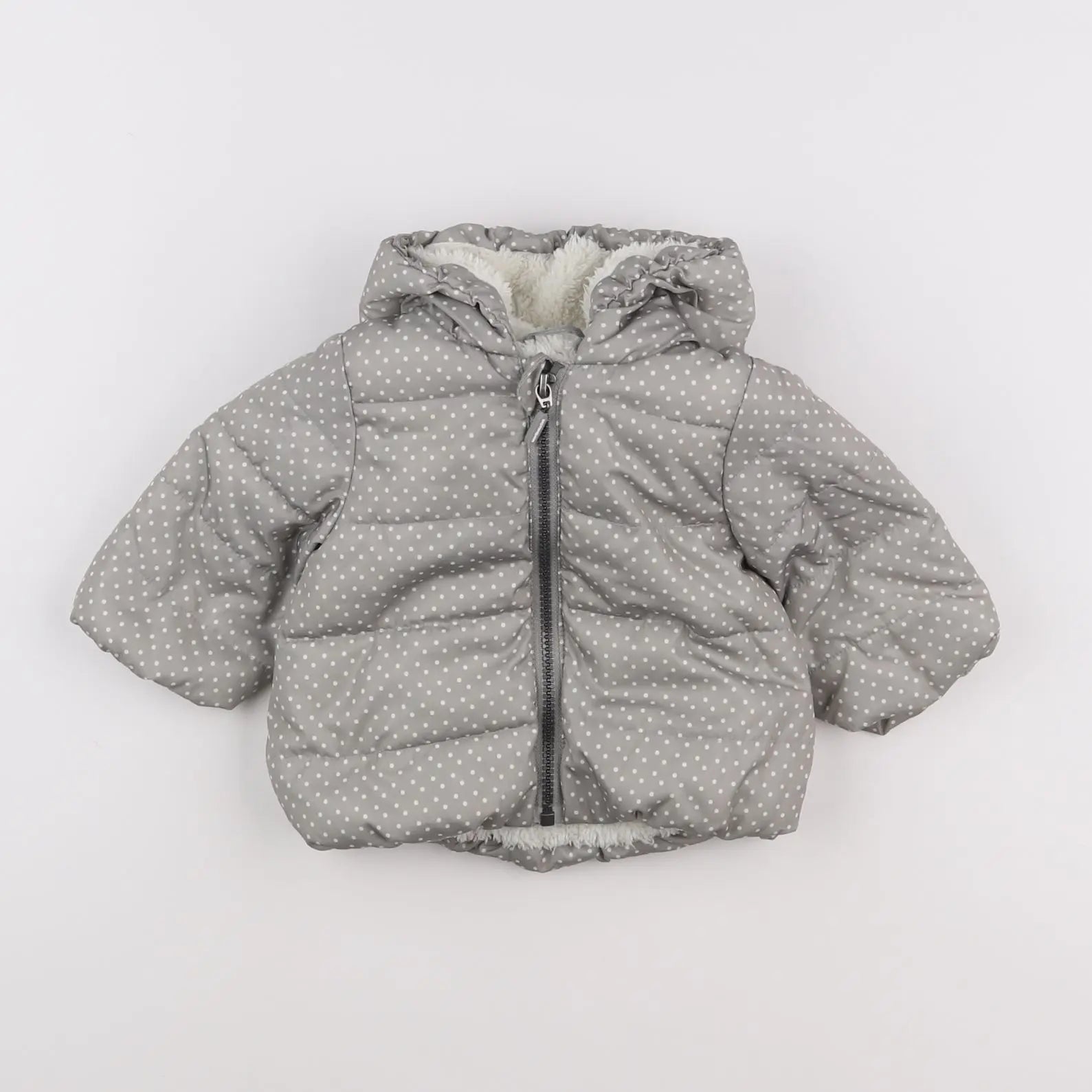 Vertbaudet - doudoune gris - 6 mois