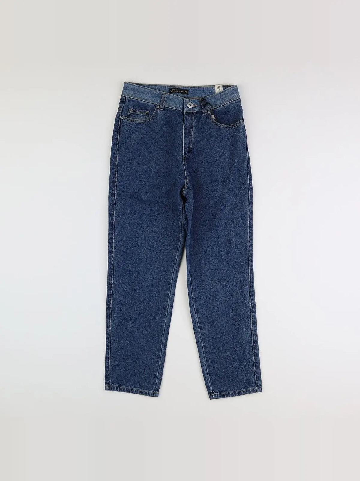 Jean mom bleu