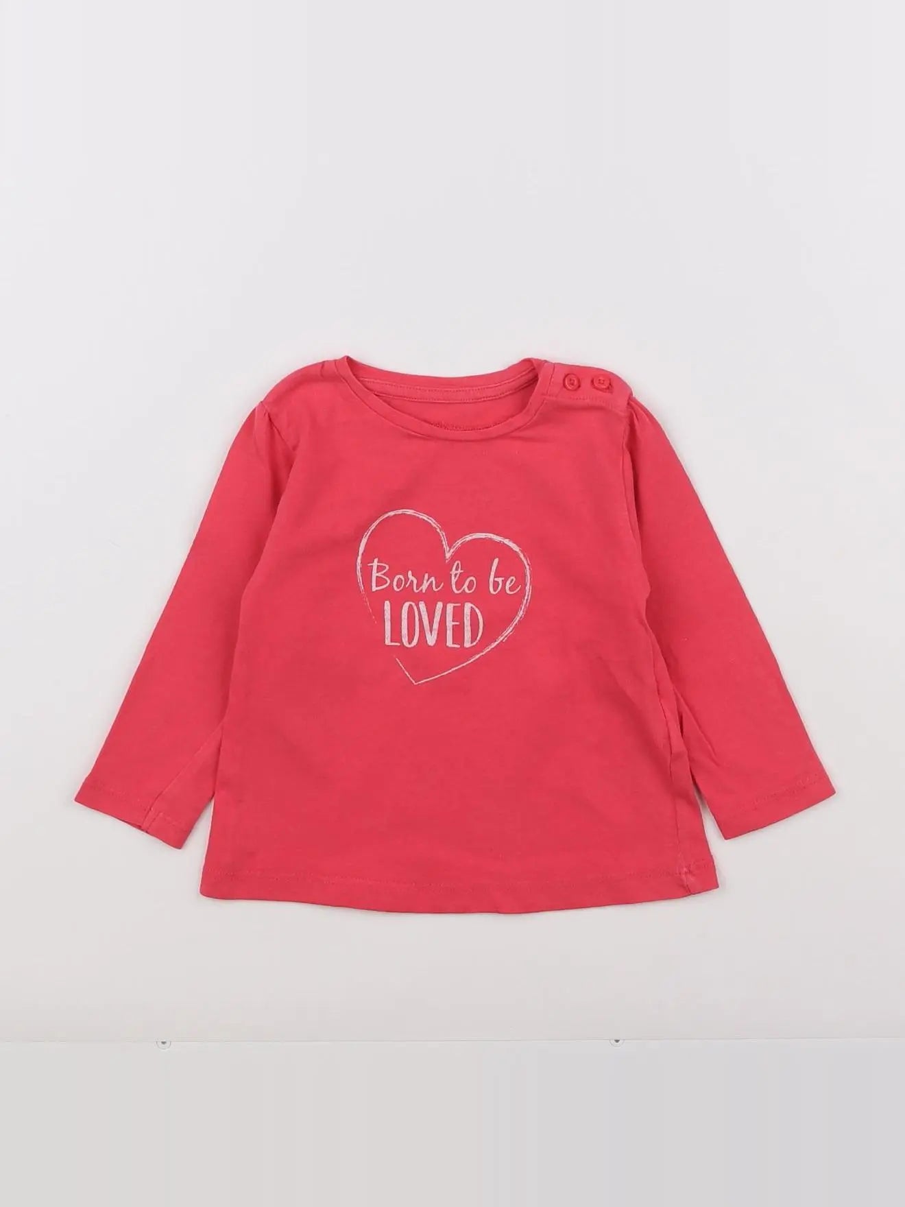 Vertbaudet - tee-shirt rose - 9 mois