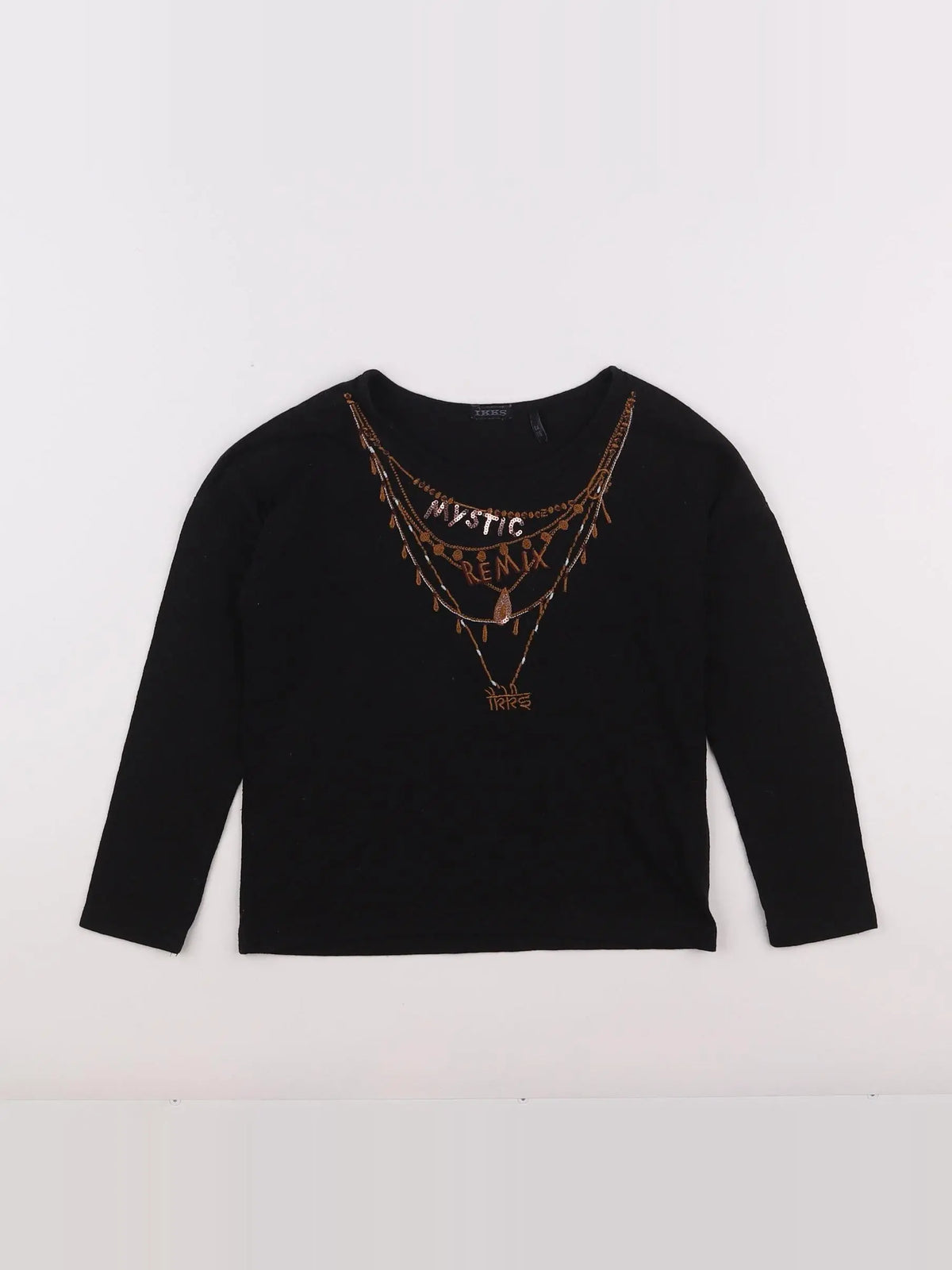 IKKS - tee-shirt noir, bronze - 6 ans