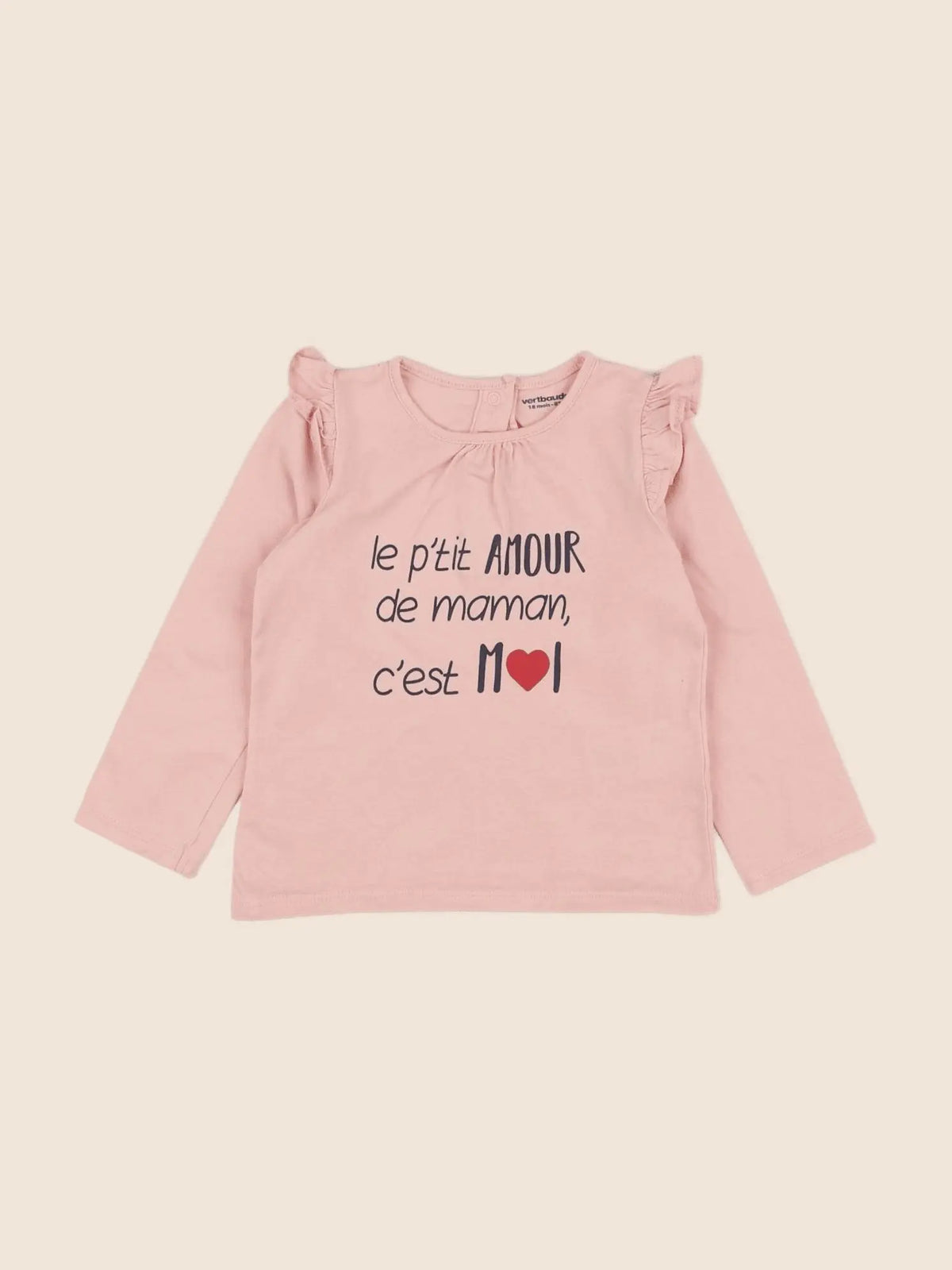 Vertbaudet - tee-shirt rose - 18 mois