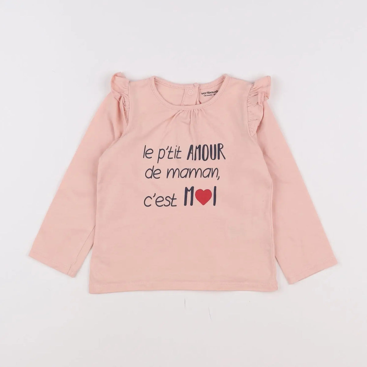 Vertbaudet - tee-shirt rose - 18 mois