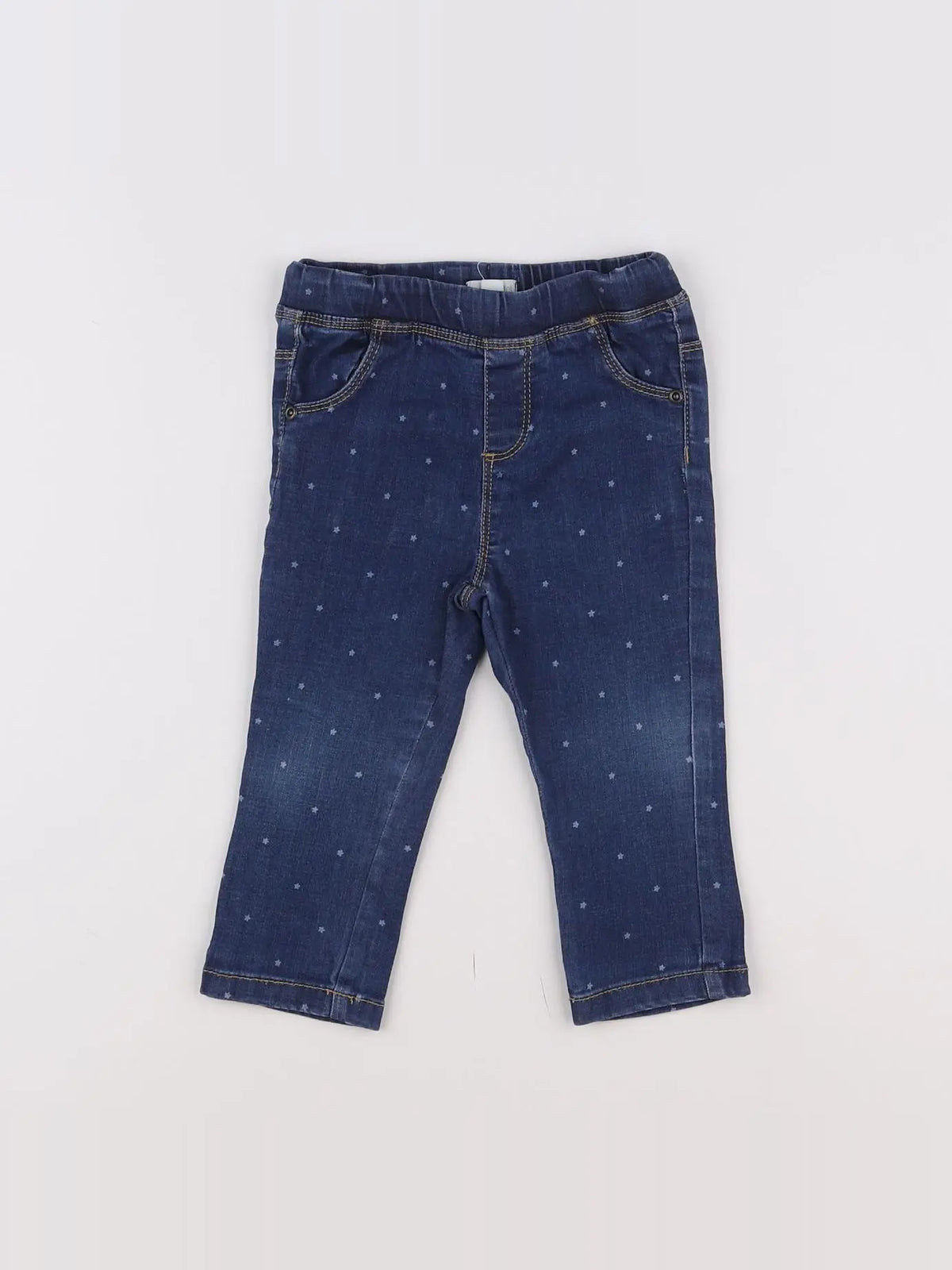 Vertbaudet - jegging bleu - 18 mois