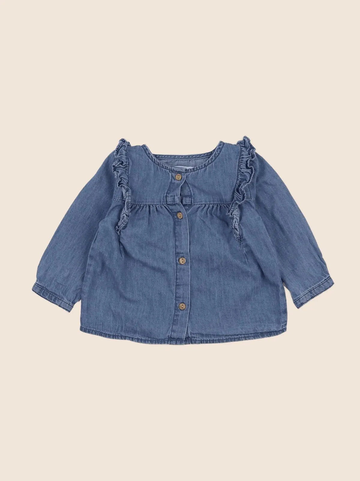 Vertbaudet - blouse bleu - 6 mois