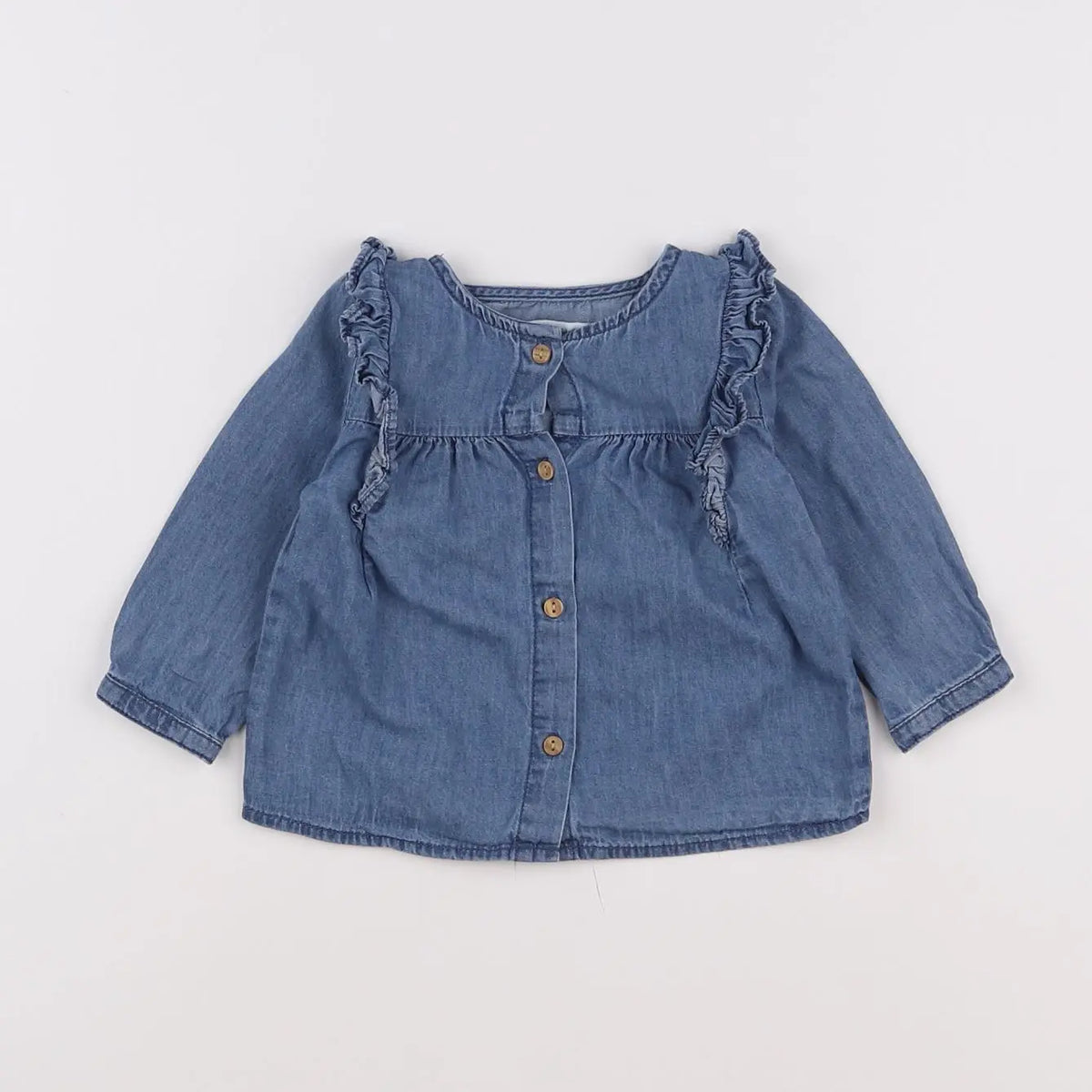 Vertbaudet - blouse bleu - 6 mois